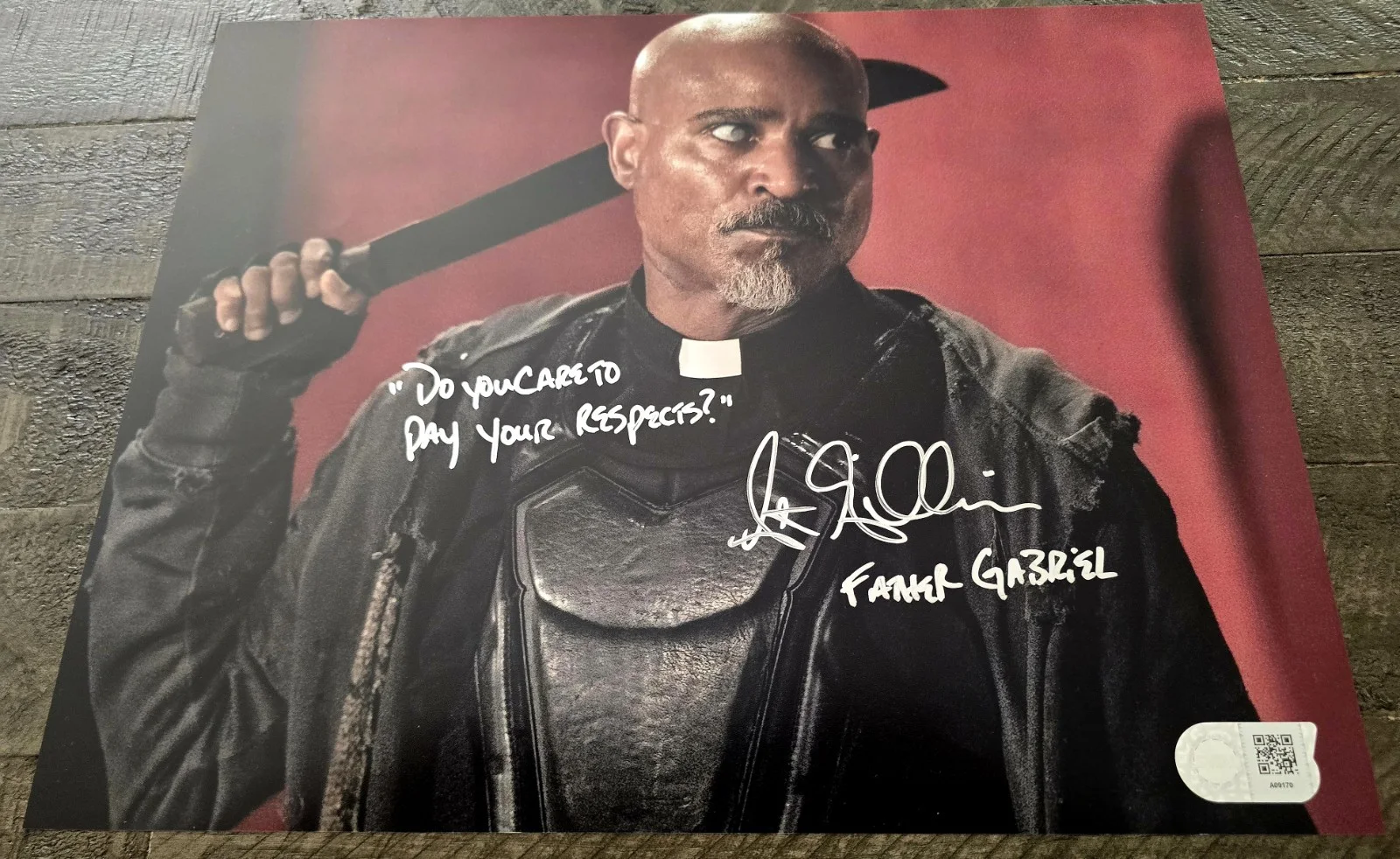 Seth Gilliam — Seth Gilliam Signed 11x14 The Walking Dead SWAU Private Signing