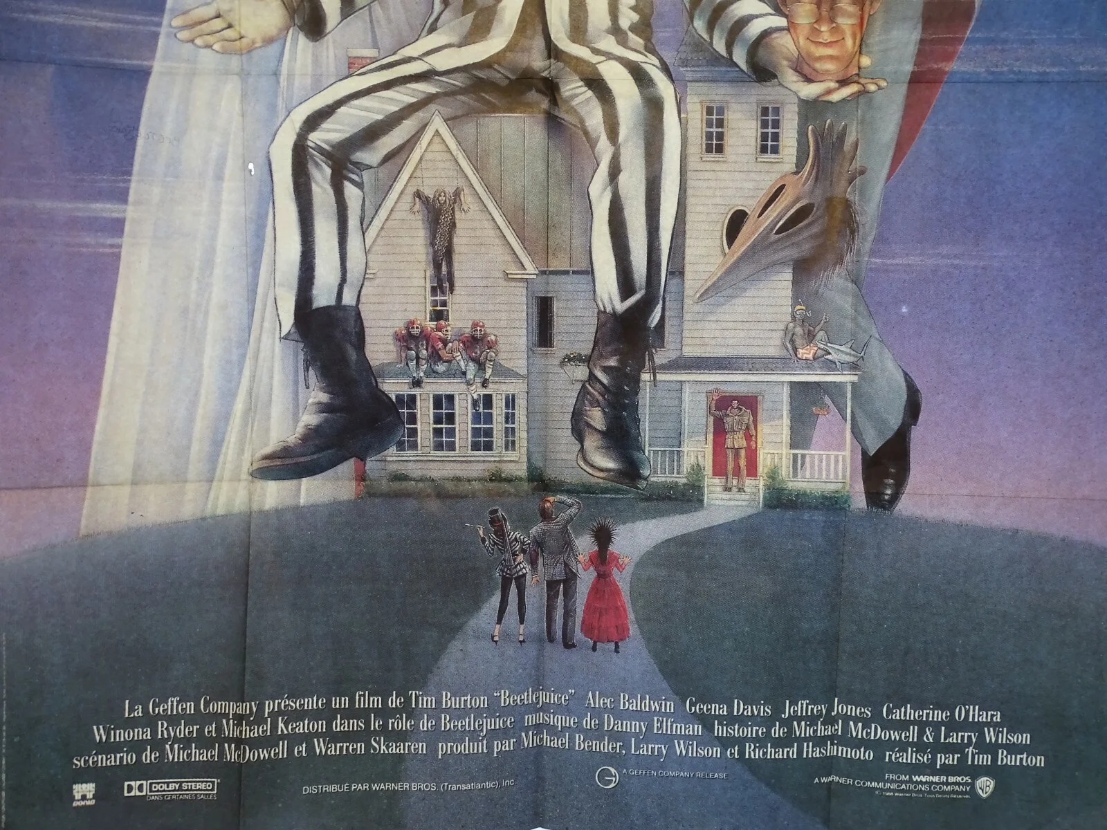 Original French movie film poster art Beetlejuice 1988 Michael Keaton Tim Burton, изображение 3