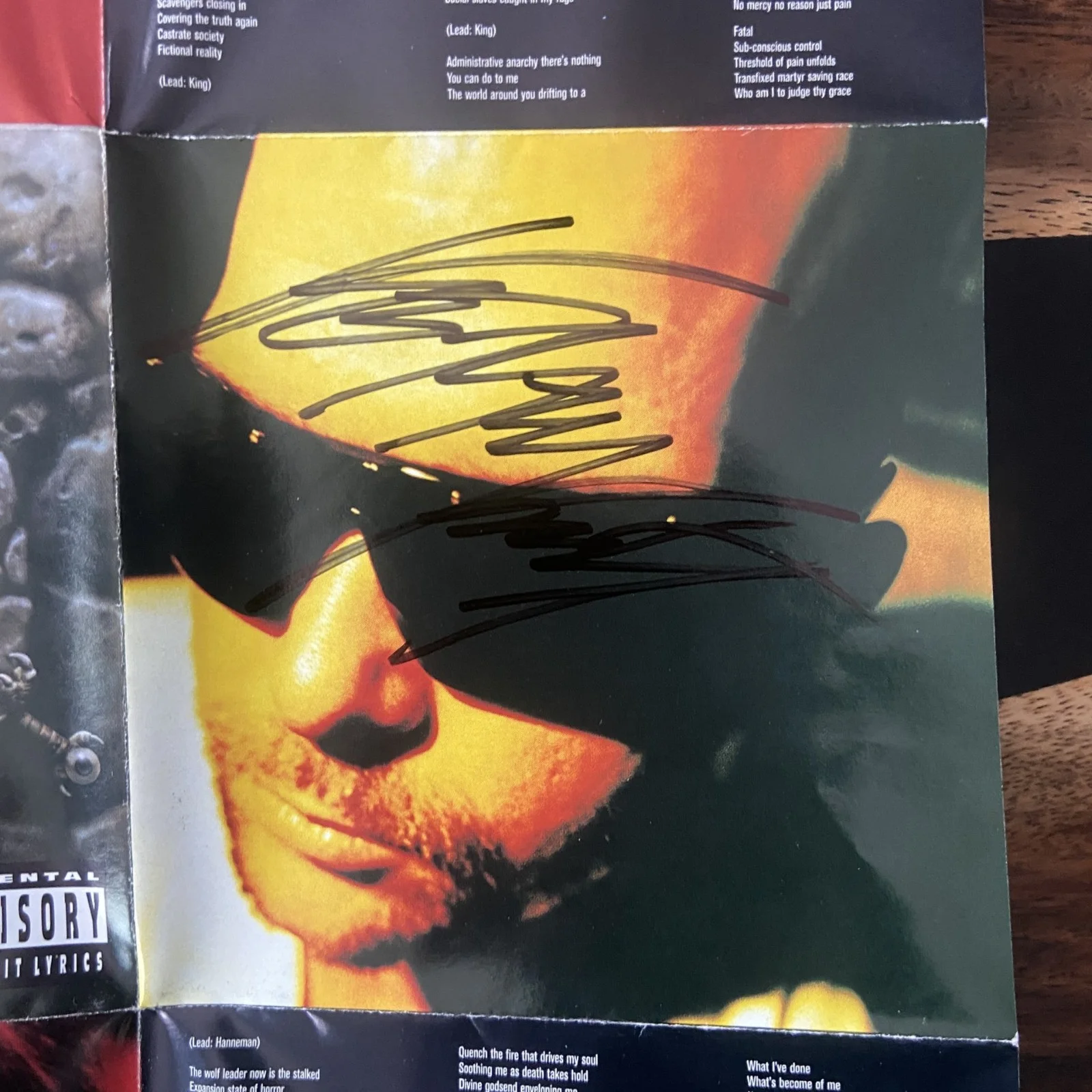 Slayer SIGNED Divine Intervention Jeff Hanneman Tom Araya Kerry King CD, image 5