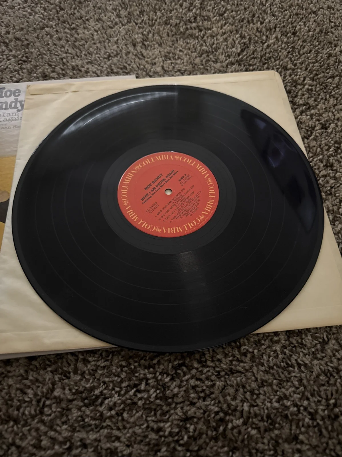 Moe Bandy Autographed/Signed Vinyl Record, image 5