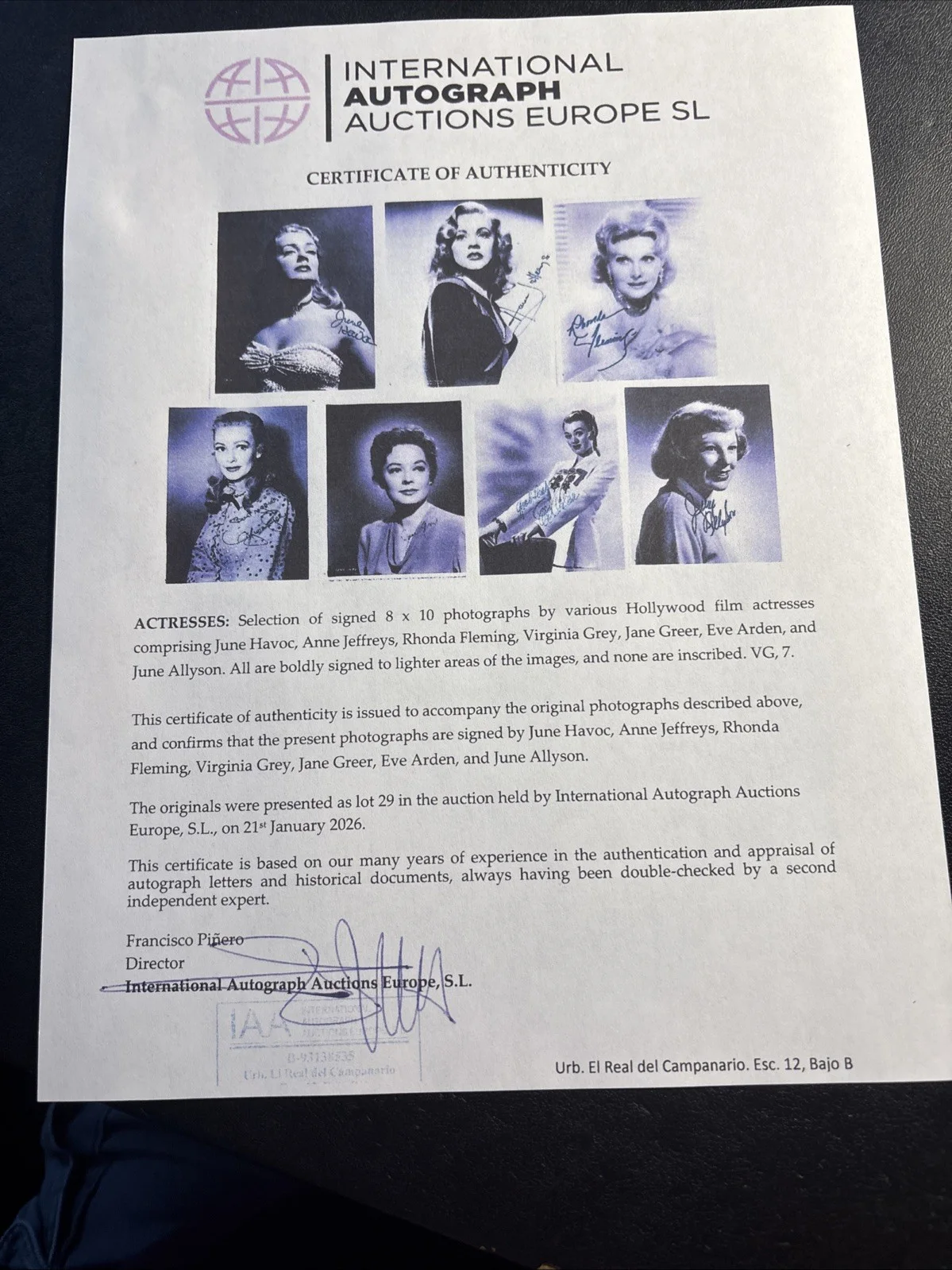 Rhonda Fleming — Rhonda Fleming Signed 8x10 Photo Autograph IAA COA Classic Hollywood Actress, image 4