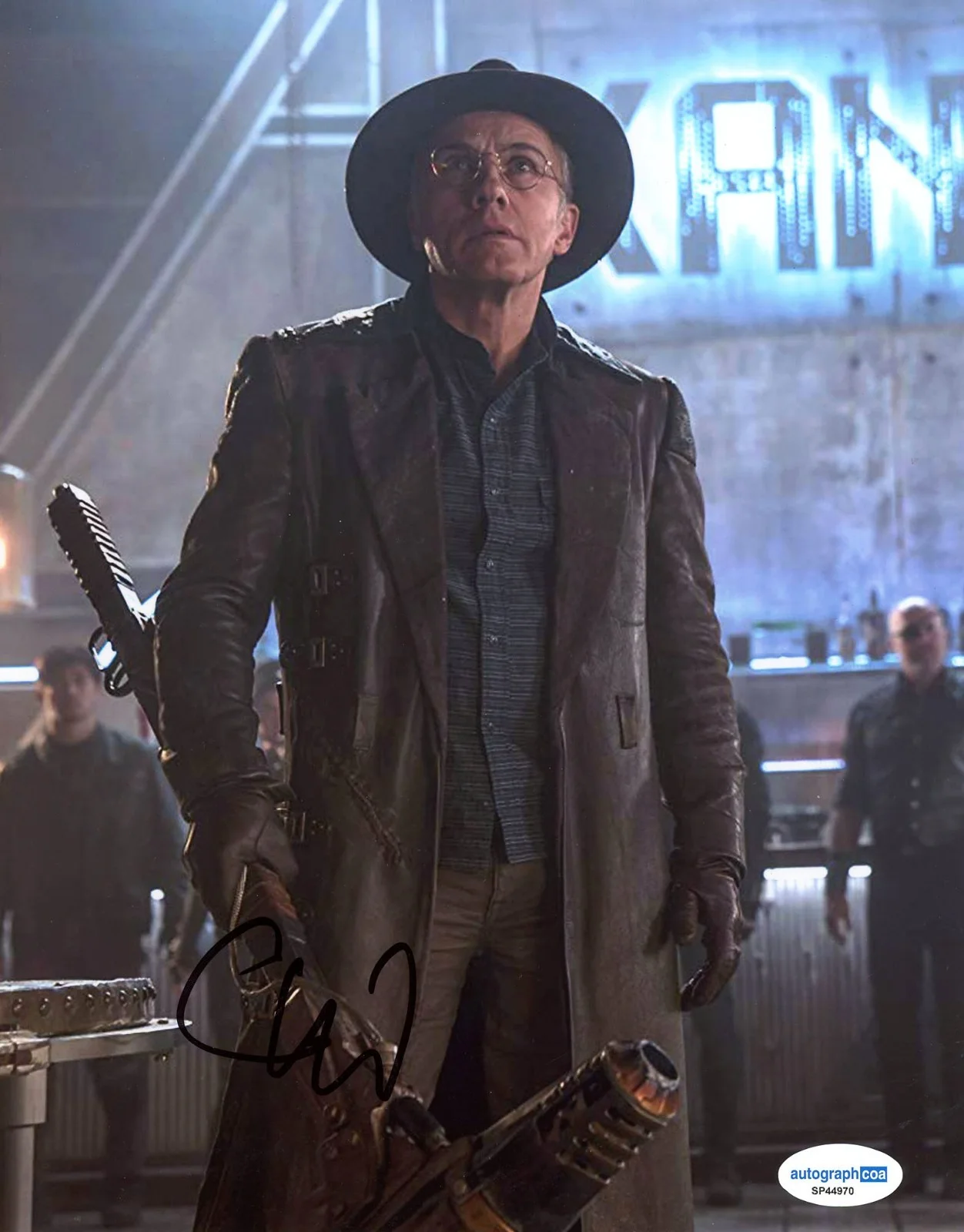 CHRISTOPH WALTZ — Christoph Waltz signed "ALITA: BATTLE ANGEL" 8x10 Photo PROOF Dr Dyson ACOA COA, изображение 3