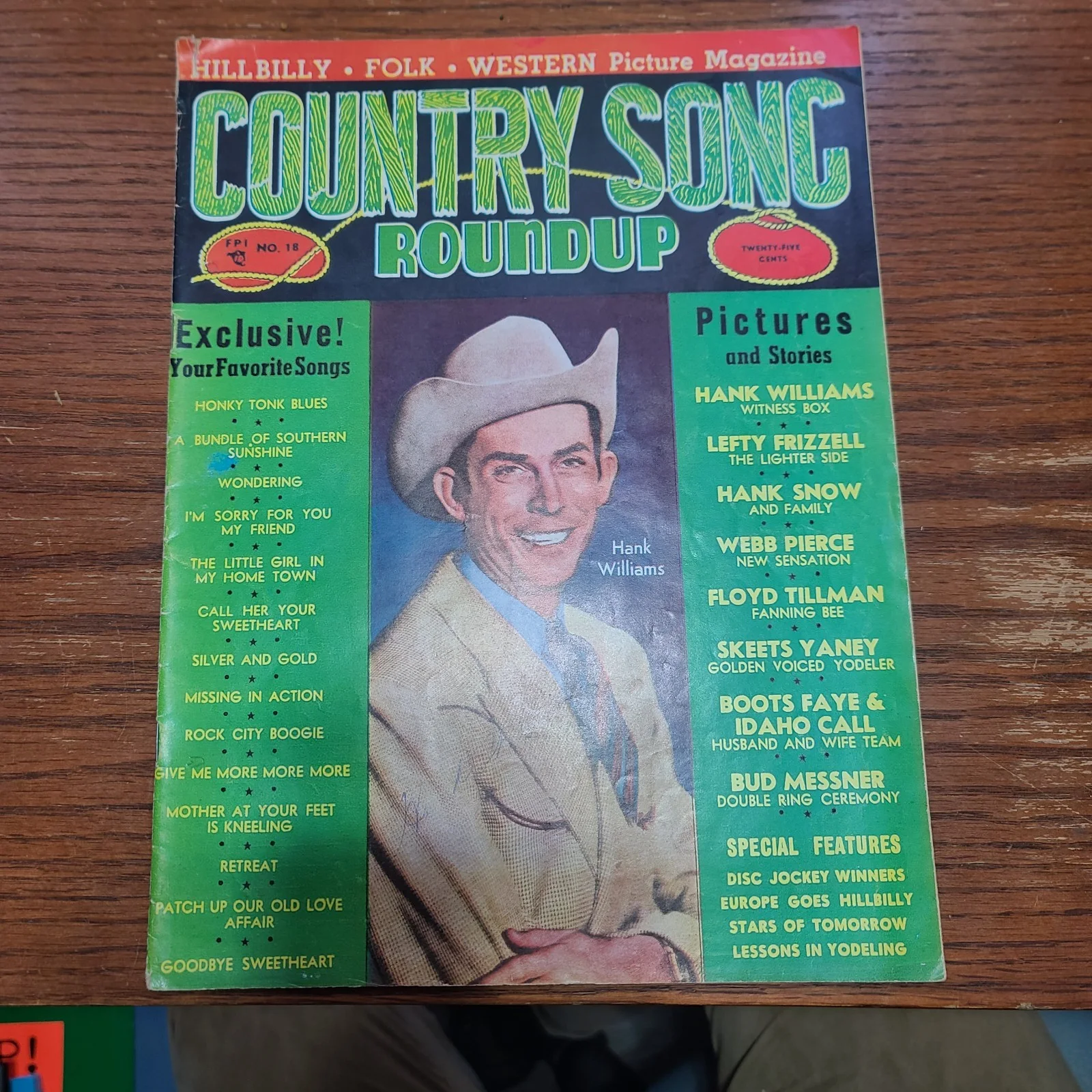 Country Song Round Up Hank Williams Sr Cover Signed by Him 1950s Rare 🔥🔥, изображение 3