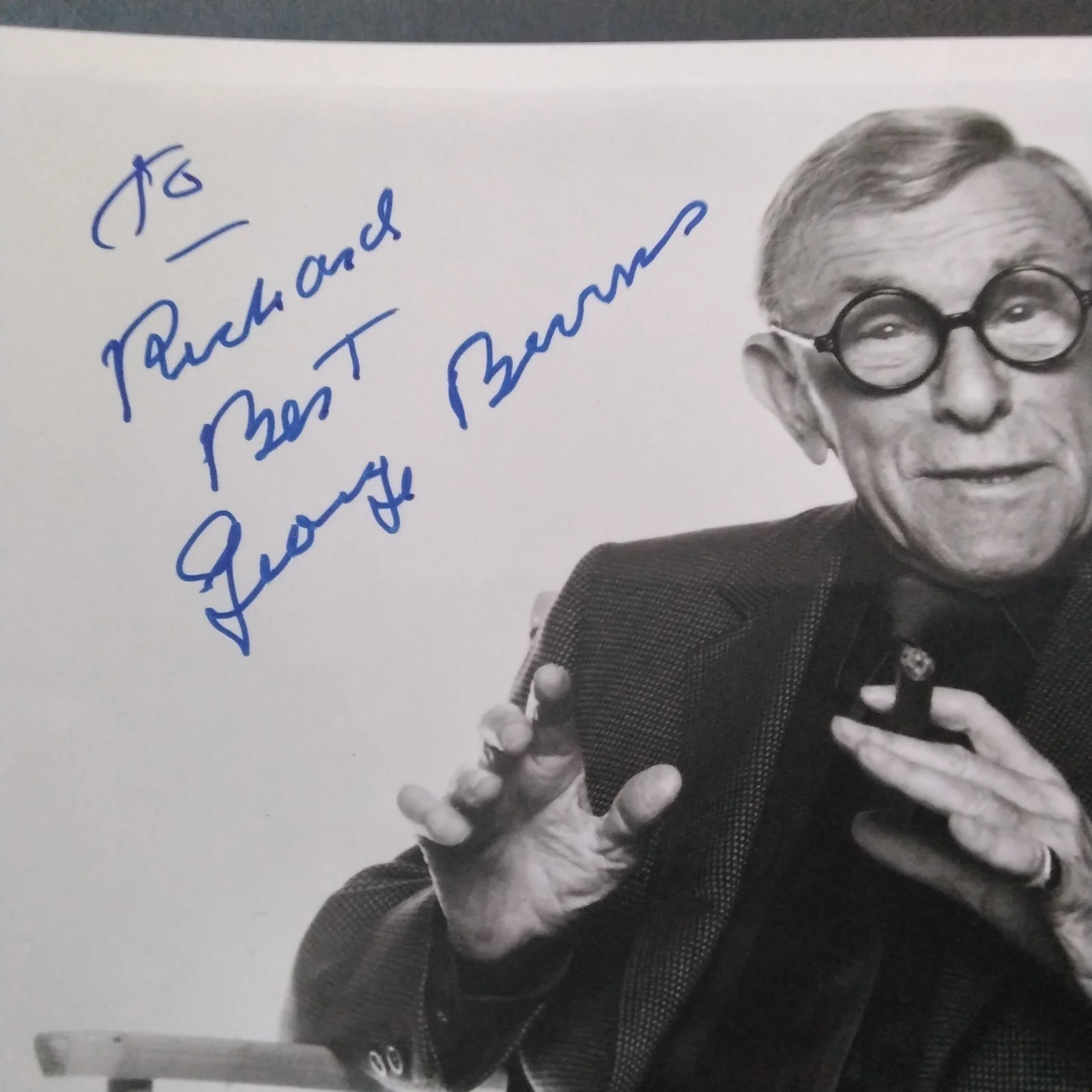 George Burns Signed Photo Movie TV Actor Comedian Grace Vaudeville Radio OH God, изображение 5
