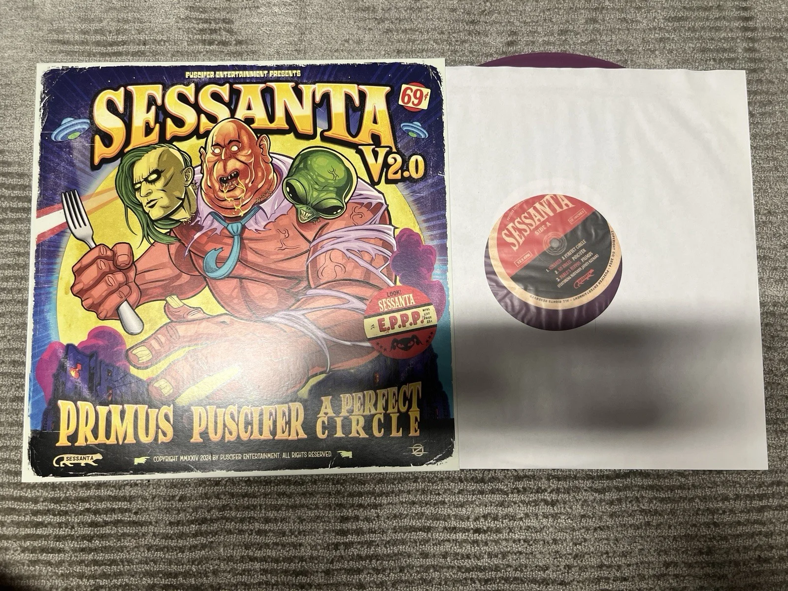 Sessanta Primus Puscifer A Perfect Circle Holmdel 5.17.25 Signed EPPP Vinyl 1/75, изображение 2