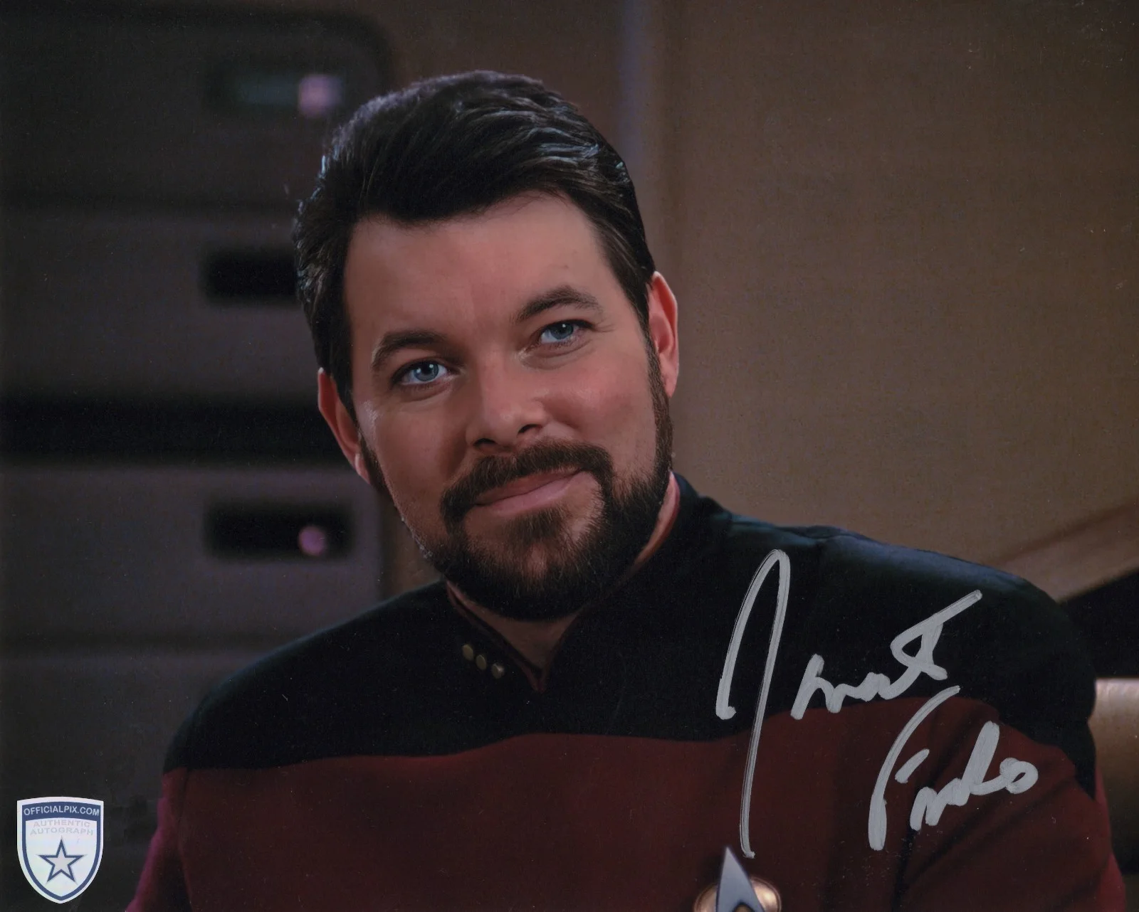 Jonathan Frakes — Signed Jonathan Frakes Star Trek The Next Generation Riker 8x10 w/ Official Pix