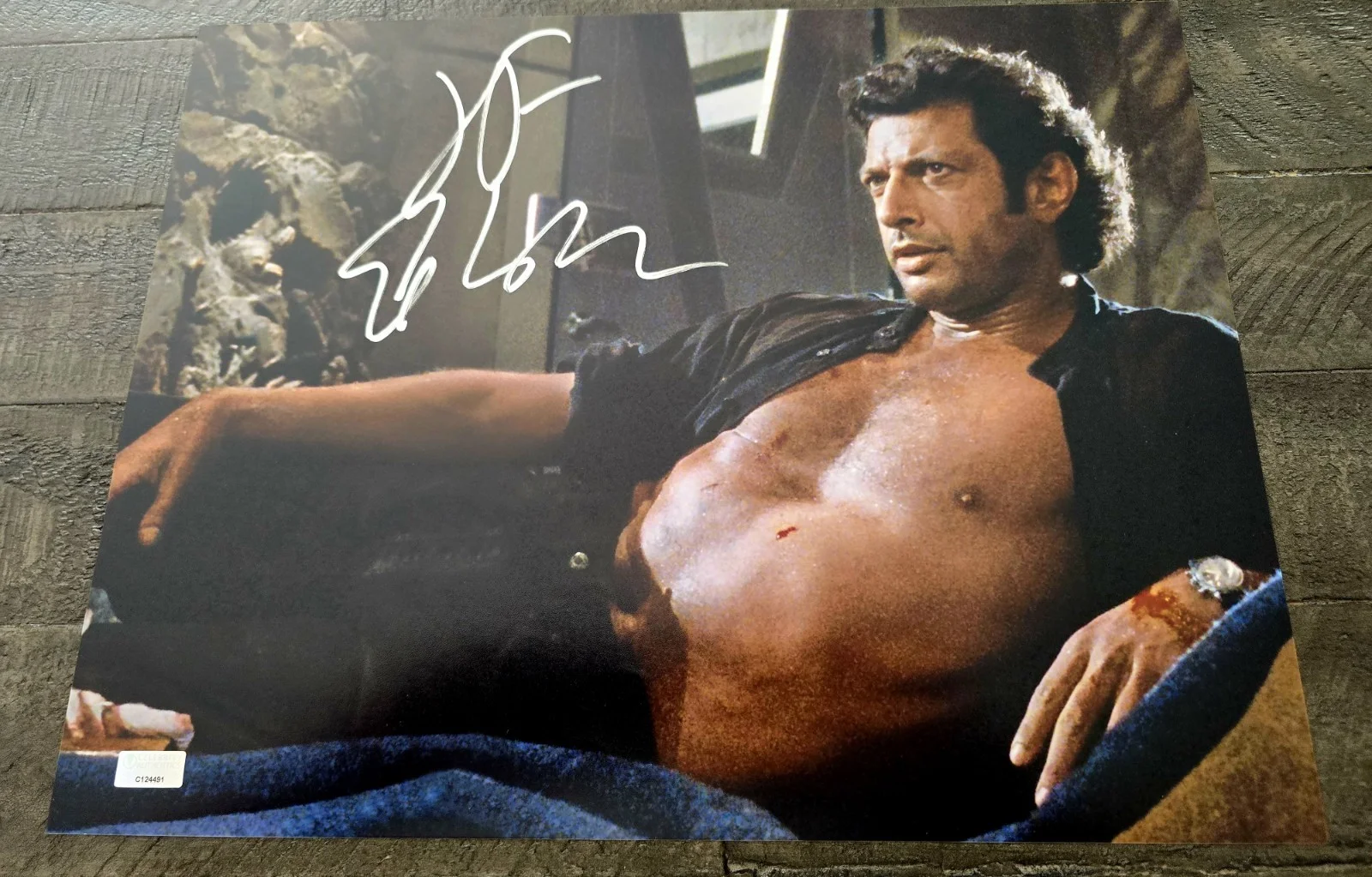 Jeff Goldblum — Jeff Goldblum Signed 11x14 Jurassic Park Celebrity Authentics Private Signing