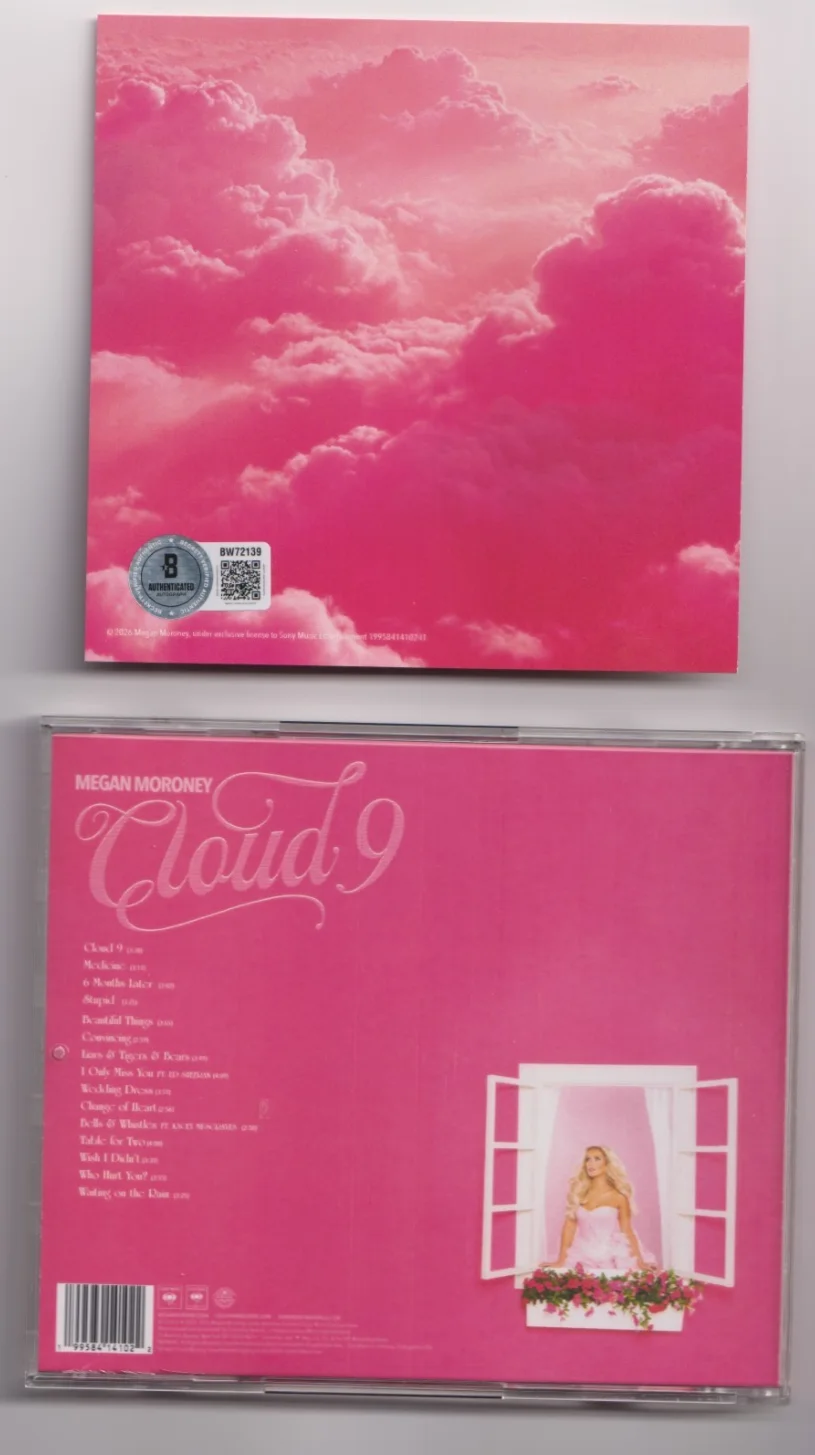 MEGAN MORONEY SIGNED AUTOGRAPH CLOUD 9 CD INSERT W/CD BECKETT COA, image 2