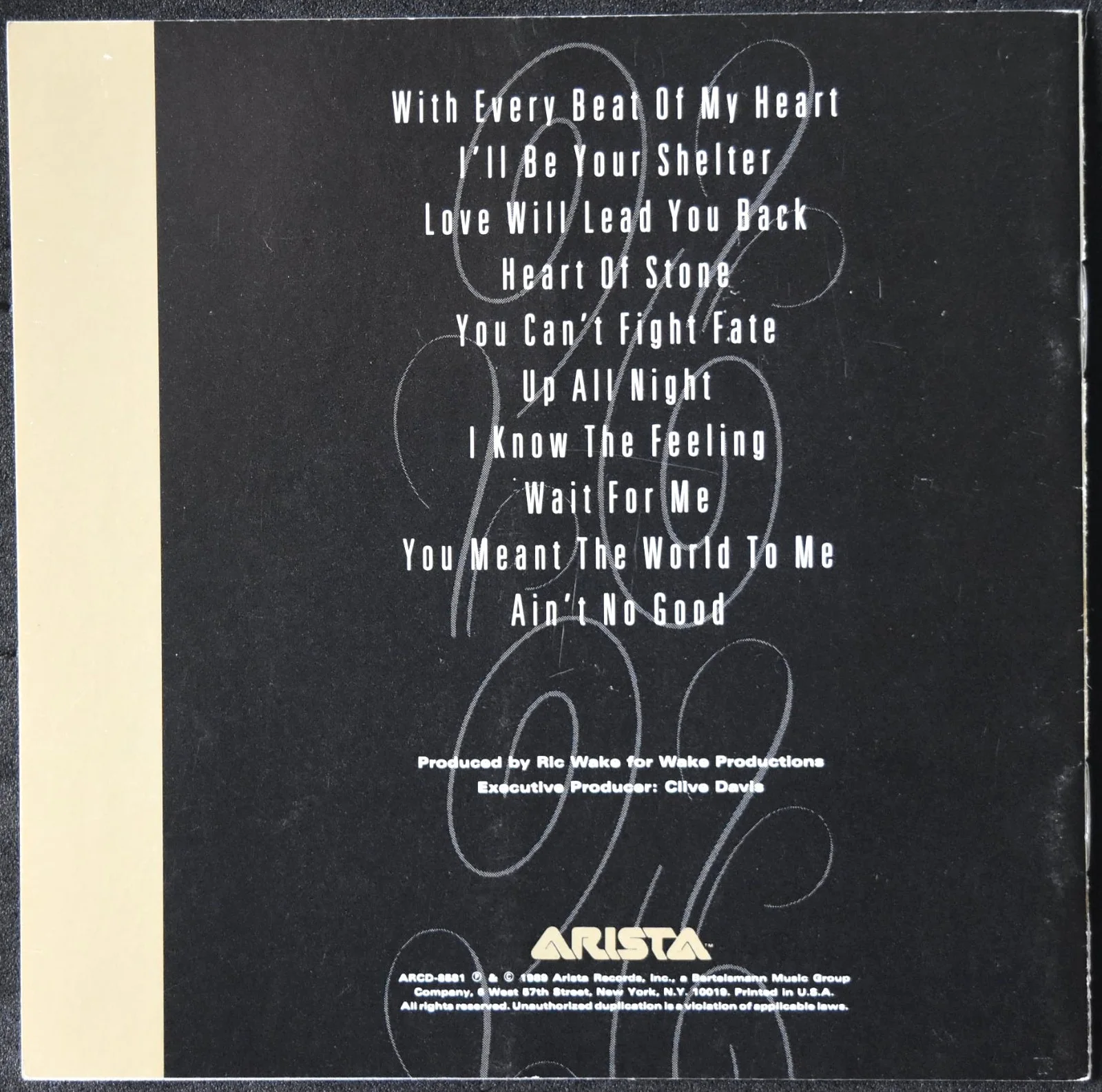Taylor Dayne Hand Signed CD Insert (No CD), изображение 3