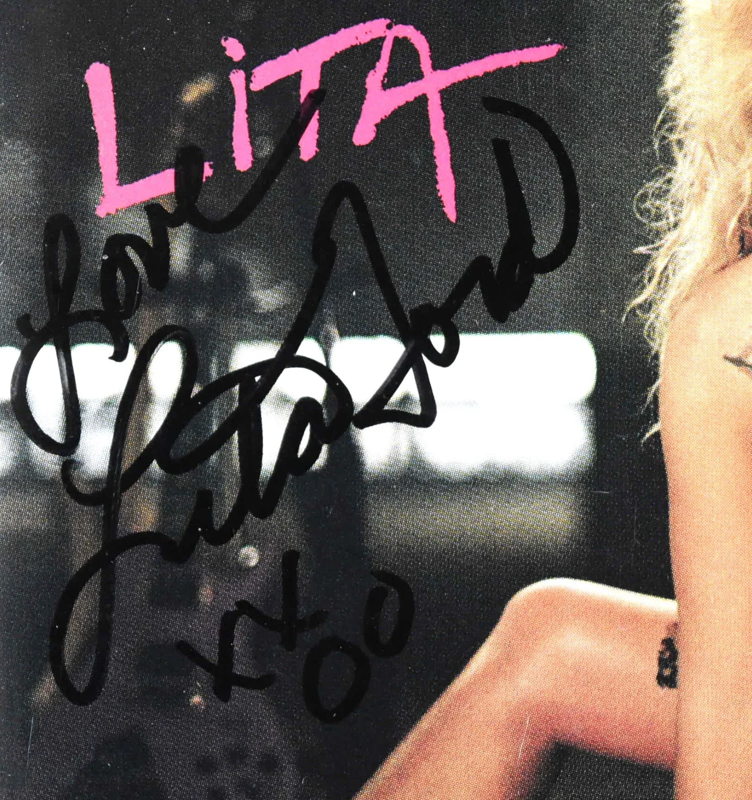 Lita Ford Hand Signed CD Insert (No CD), image 2
