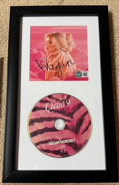 MEGAN MORONEY SIGNED AUTOGRAPH CLOUD 9 CD W/FRAME BECKETT COA, image 2