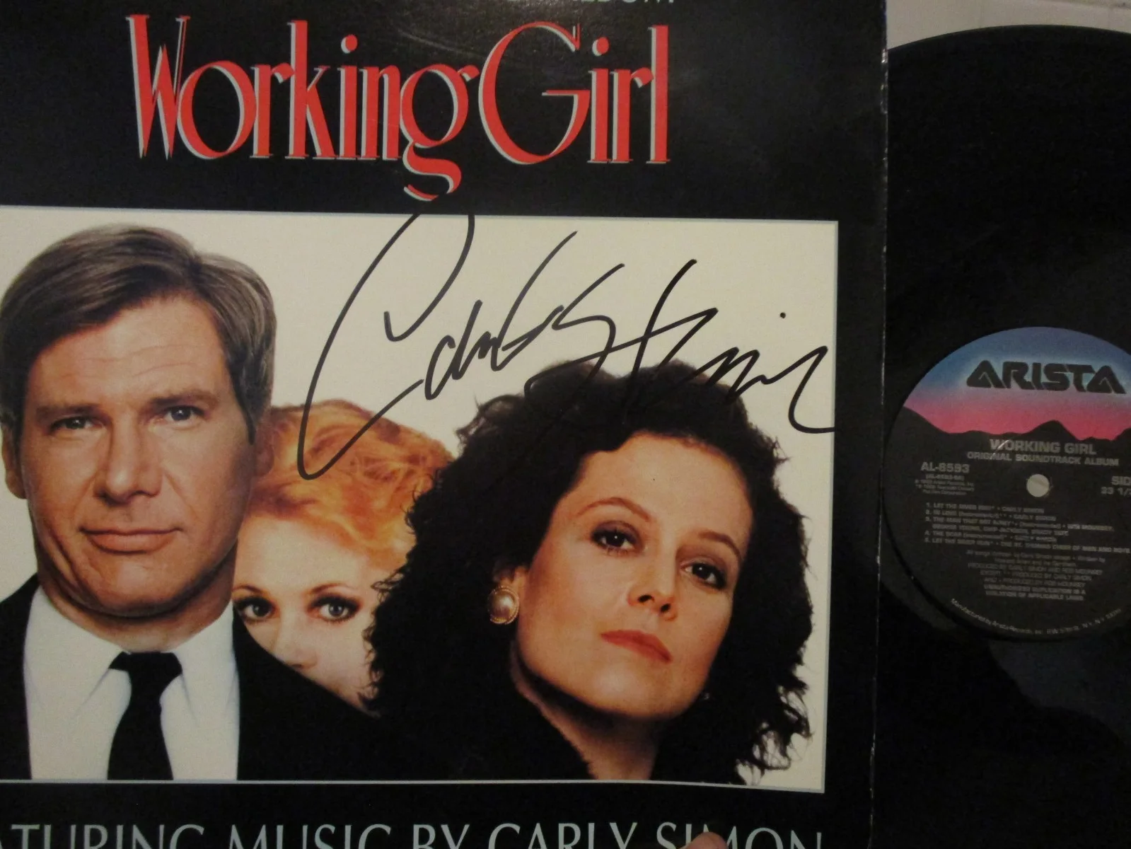 SIGNED CARLY SIMON ALBUM (WORKING GIRL SOUNDTRACK, 1989)!!, изображение 3