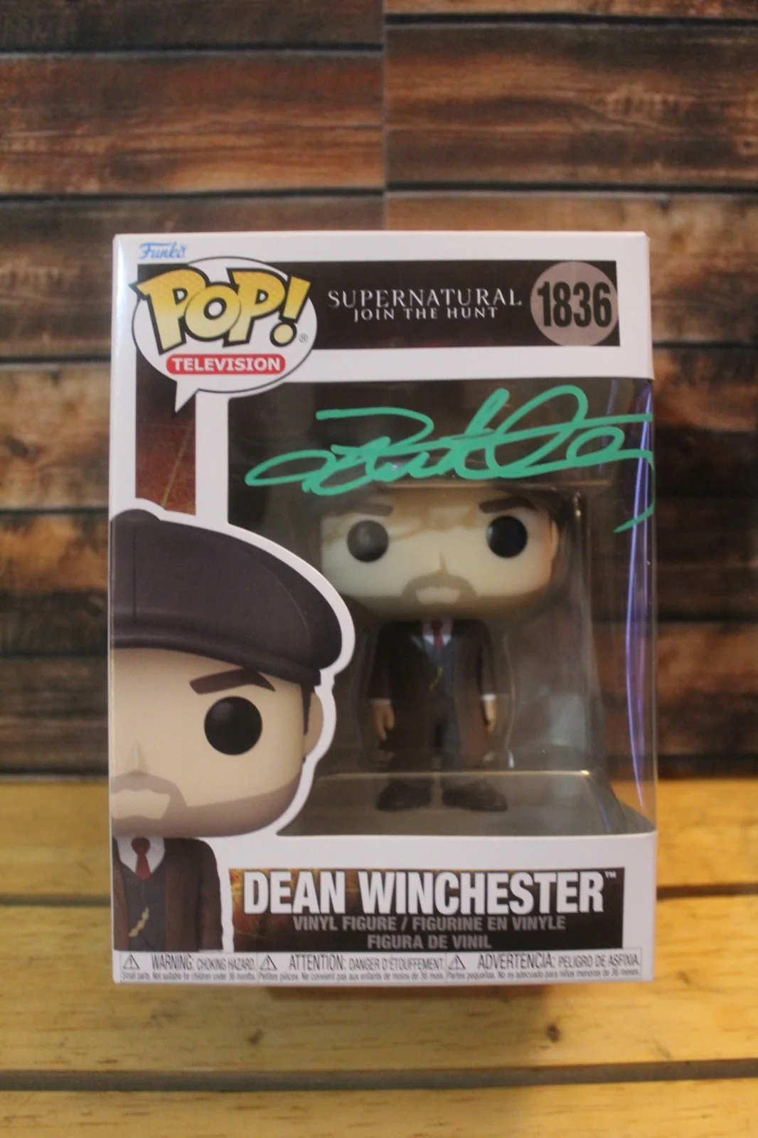 Jensen Ackles — Signed Funko Pop #1836 - Supernatural - Dean Winchester - Jensen Ackles + COA, изображение 2