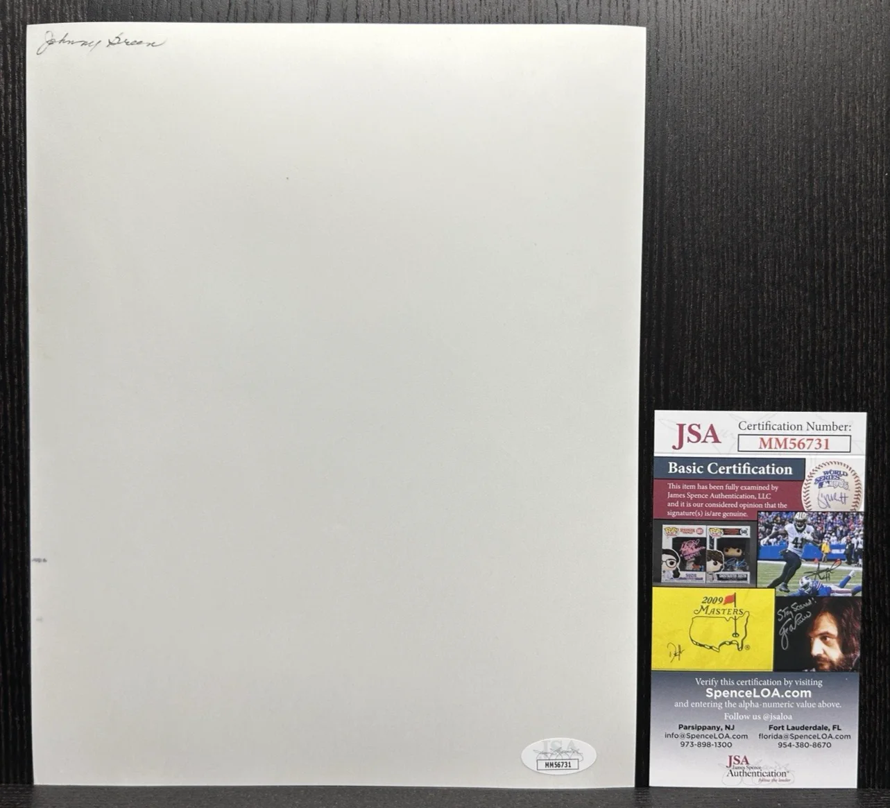 RARE JOHNNY GREEN ORIGINAL SIGNED PHOTO Autograph JSA COA, SONGWRITER / COMPOSER, image 4