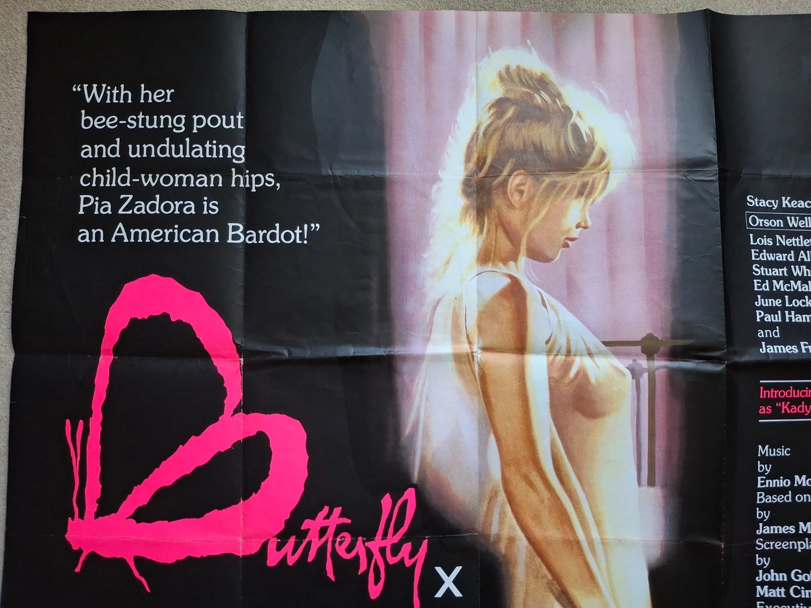 BUTTERFLY (1982) Rare & Original Movie Cinema Film Quad Poster Pia Zadora, изображение 2