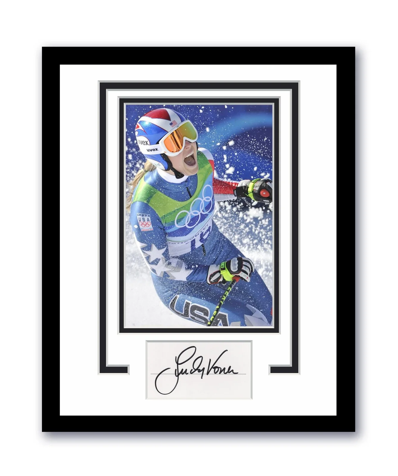 Lindsey Vonn — Lindsey Vonn Autographed Signed 11x14 Framed Photo Olympics Alpine Skiing ACOA