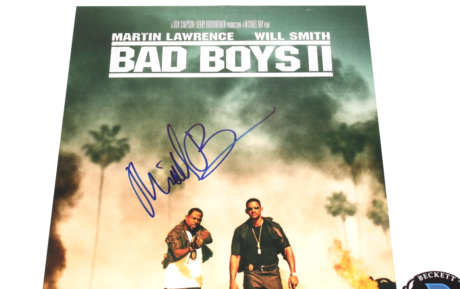 Michael Bay — DIRECTOR MICHAEL BAY SIGNED 'BAD BOYS II' 12x18 MOVIE POSTER BAS BECKETT COA, изображение 3