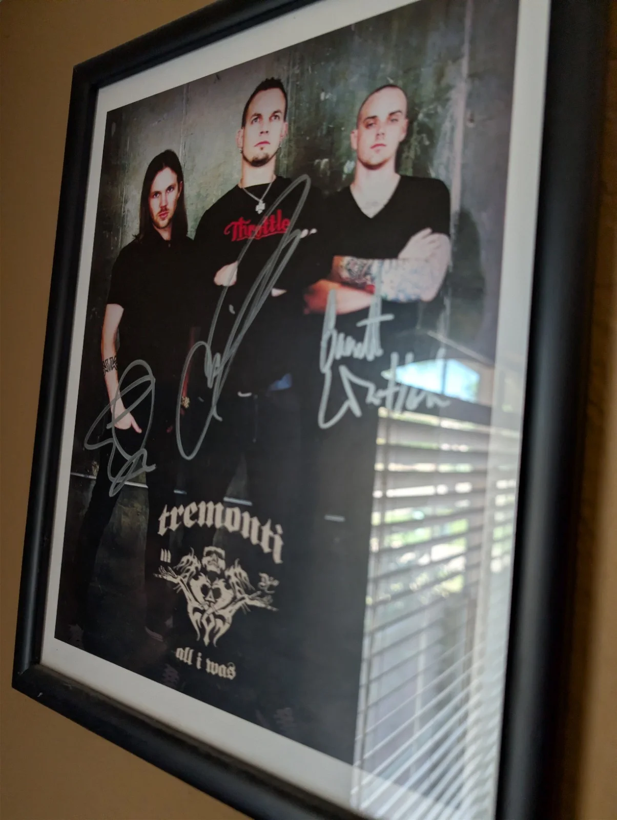 Tremonti All I Was Tour Poster Signed By Mark Eric And Garrett Pictured Framed, изображение 2