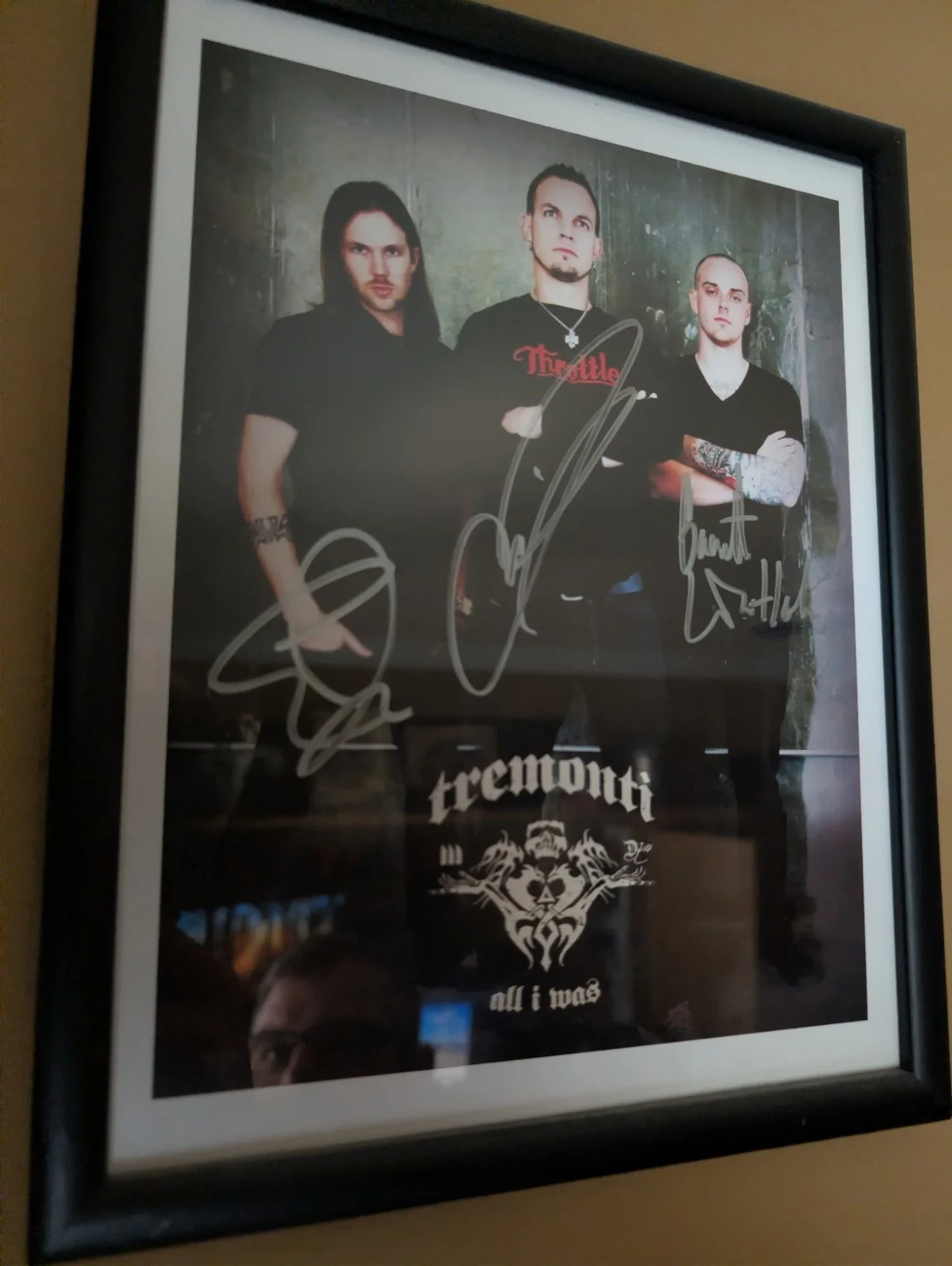 Tremonti All I Was Tour Poster Signed By Mark Eric And Garrett Pictured Framed, изображение 3