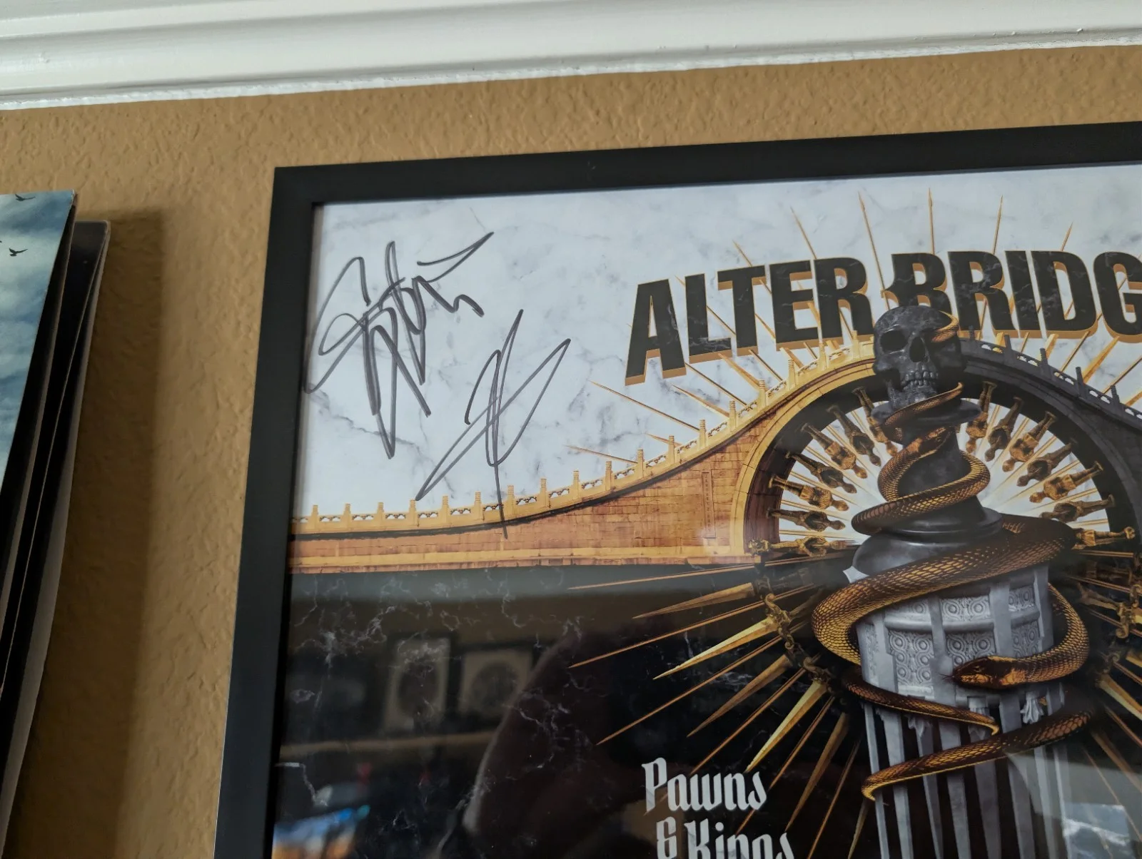 Alter Bridge Pawns And Kings Tour Poster 11x17 Signed And Framed, image 2