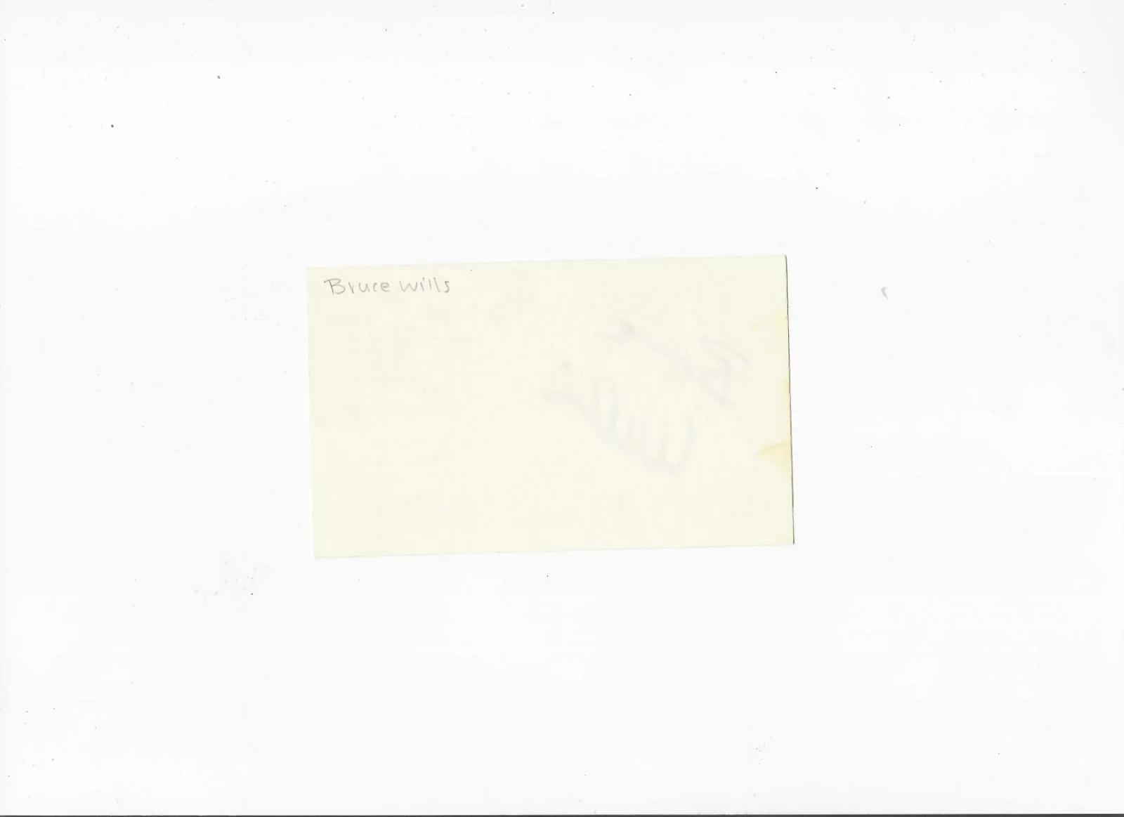 BRUCE WILLIS ACTION MOVIE STAR SIGNED 3x6 INDEX CARD AUTOGRAPH GOLD SHARPIE, изображение 2
