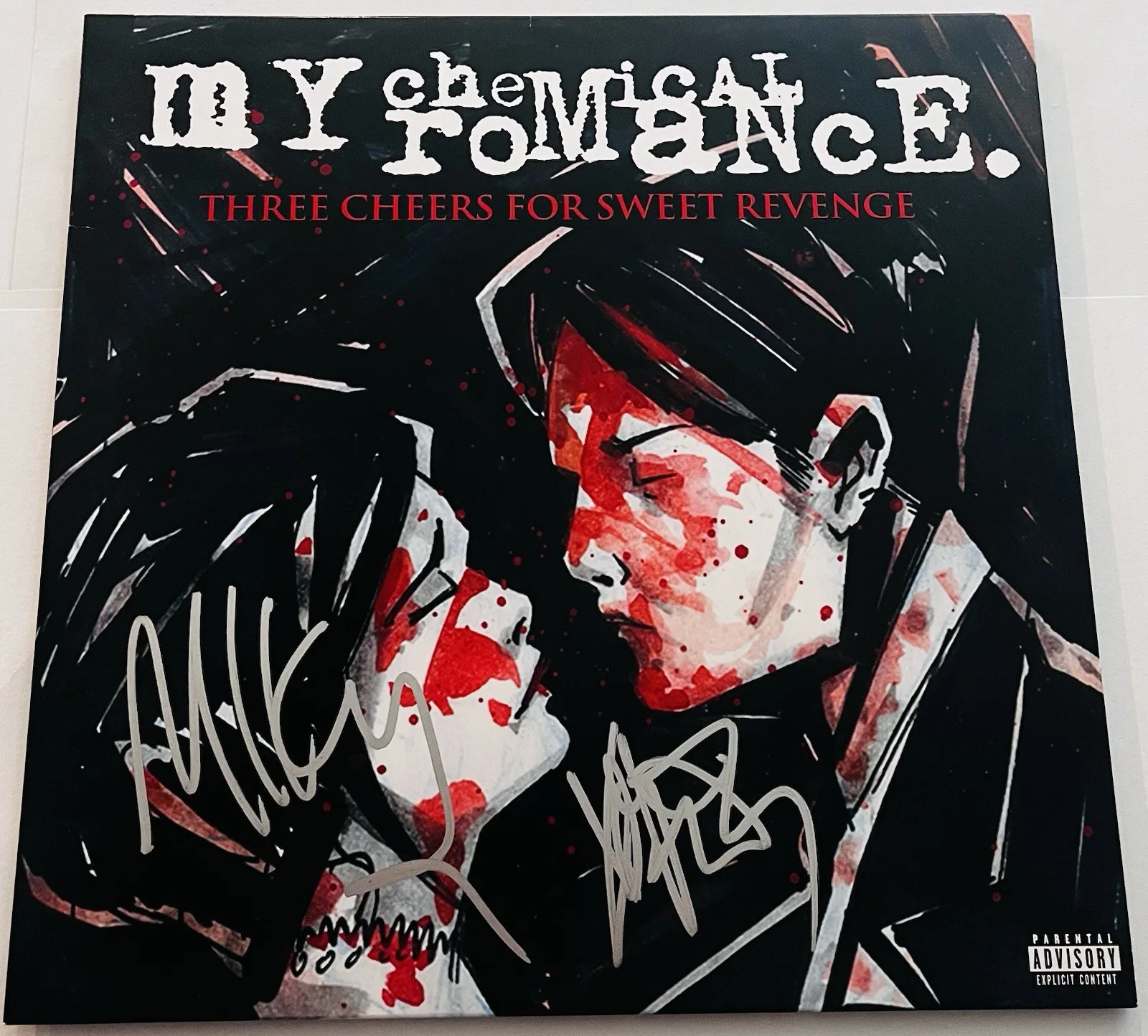 MY CHEMICAL ROMANCE SIGNED 3 CHEERS FOR SWEET REVENGE LP VINYL RECORD ALBUM JSA, изображение 3
