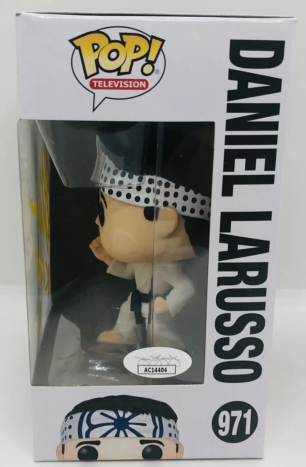 RALPH MACCHIO — RALPH MACCHIO SIGNED DANIEL LARUSSO POP FUNKO FIGURE COBRA KAI JSA COA, image 3