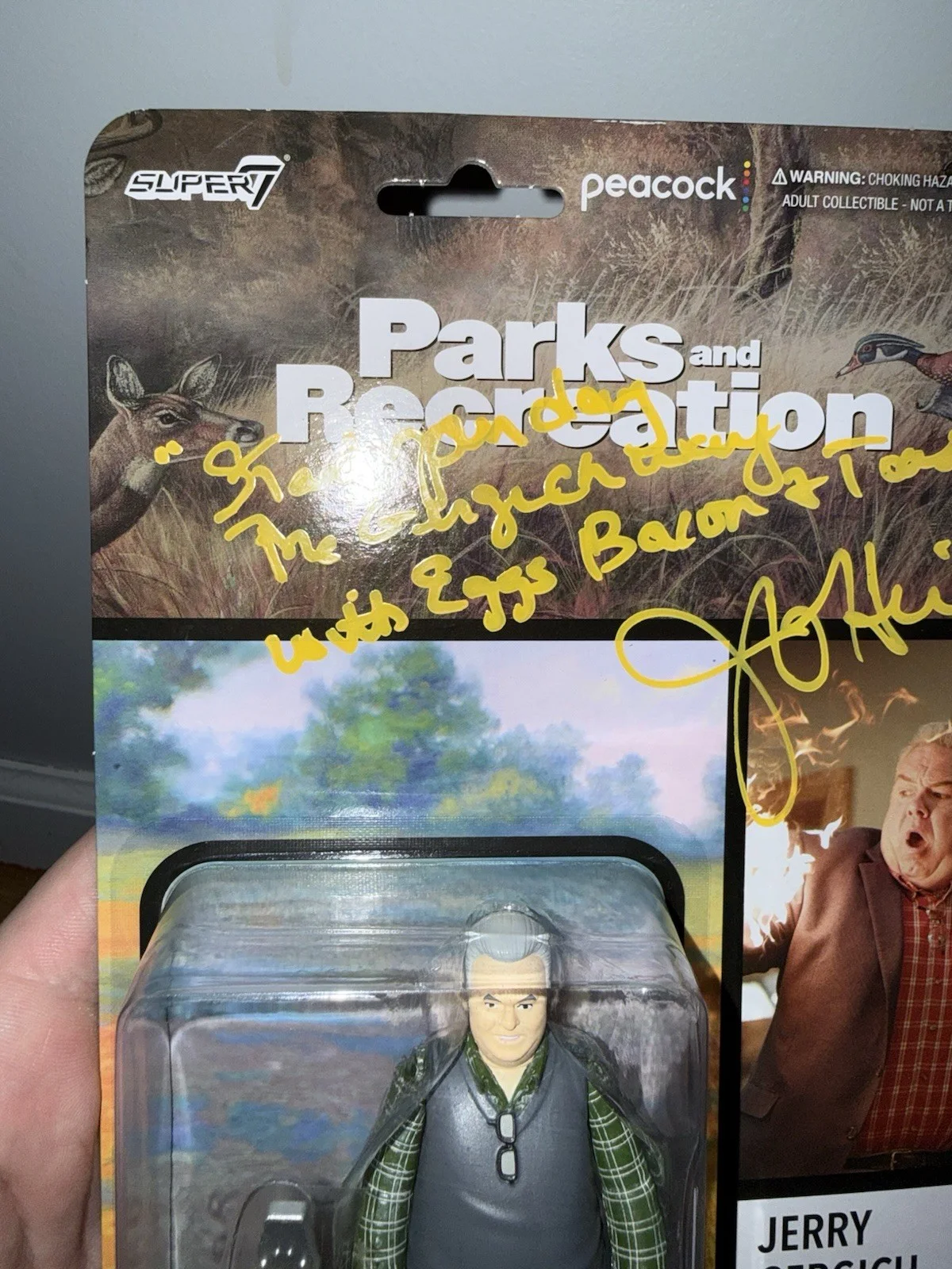 Jim O’Heir — JIM O'HEIR SIGNED Jerry Gergich Parks & Recreation Super7 Figure W/ Quote, image 4