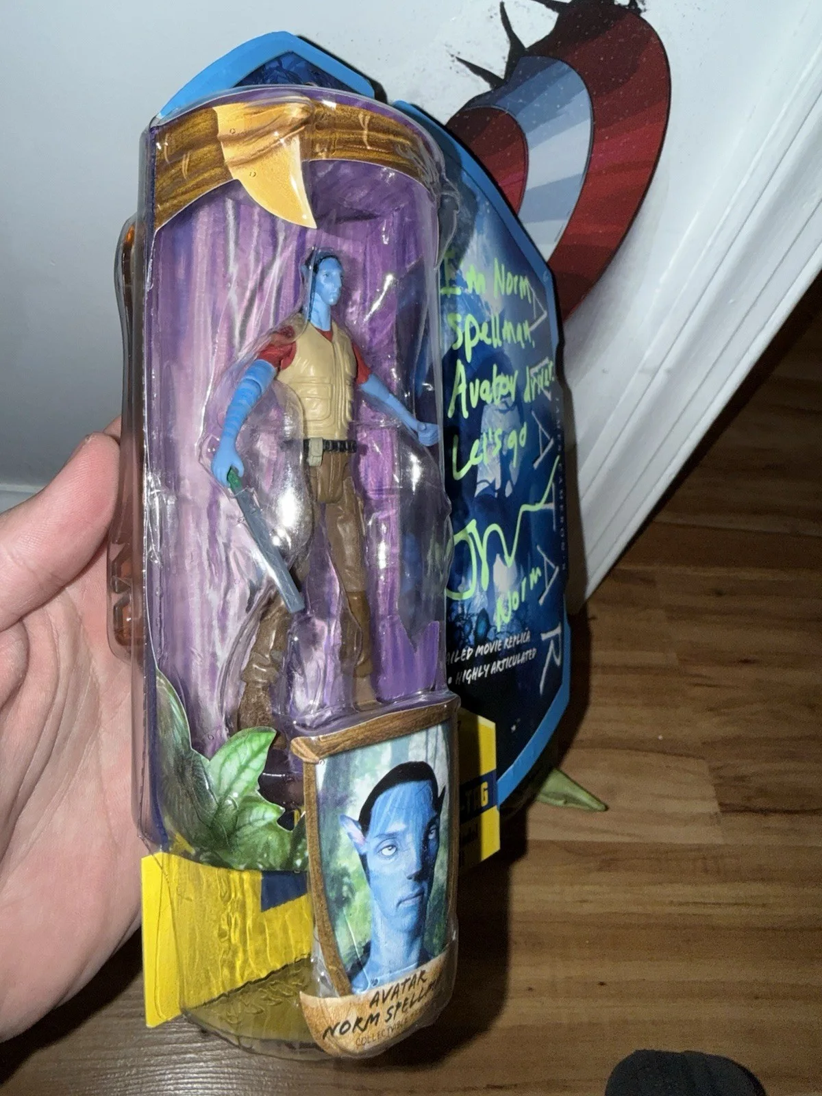 Joel David Moore — Joel David Moore Signed AVATAR Norm Spellman Mattel Figure W/ Quote & C.N., изображение 5