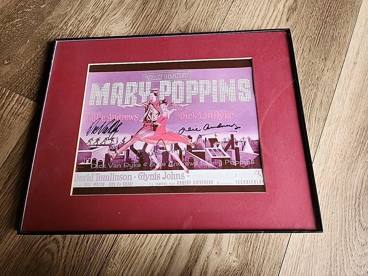 JULIE ANDREWS Signed MARY POPPINS Framed Movie Poster Autographed 1964 Disney, изображение 5