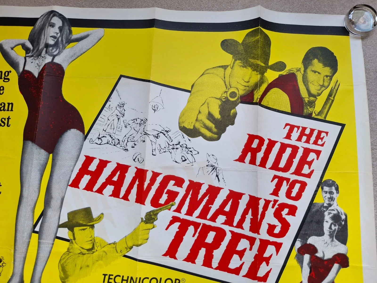 The Ride to Hangman's Tree Original Film Cinema Movie Quad Poster, изображение 3