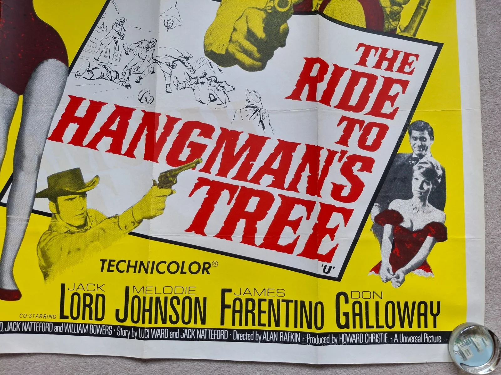 The Ride to Hangman's Tree Original Film Cinema Movie Quad Poster, изображение 4