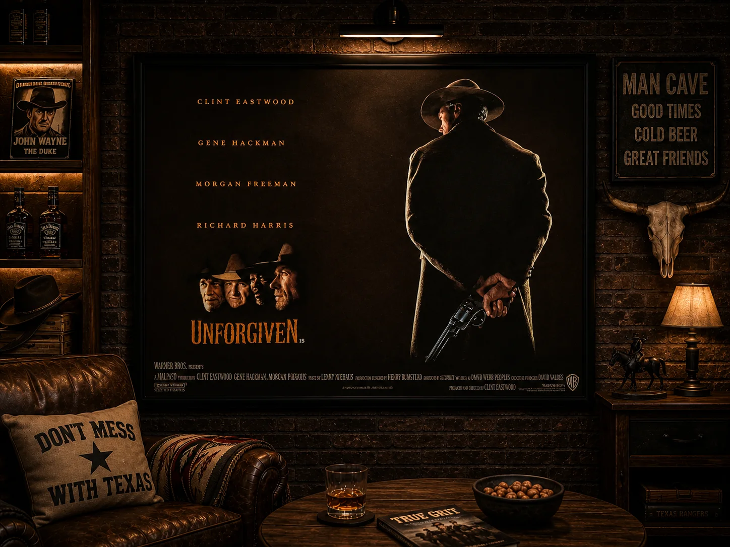 Unforgiven Rare Original UK Cinema Movie Film Quad Poster Clint Eastwood, изображение 2
