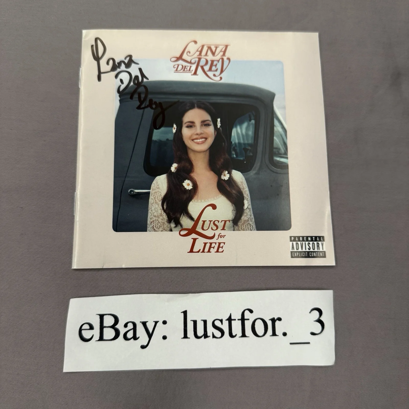 Lana Del Rey Lust For Life Signed Cd Autographed READ DESCRIPTION, image 3