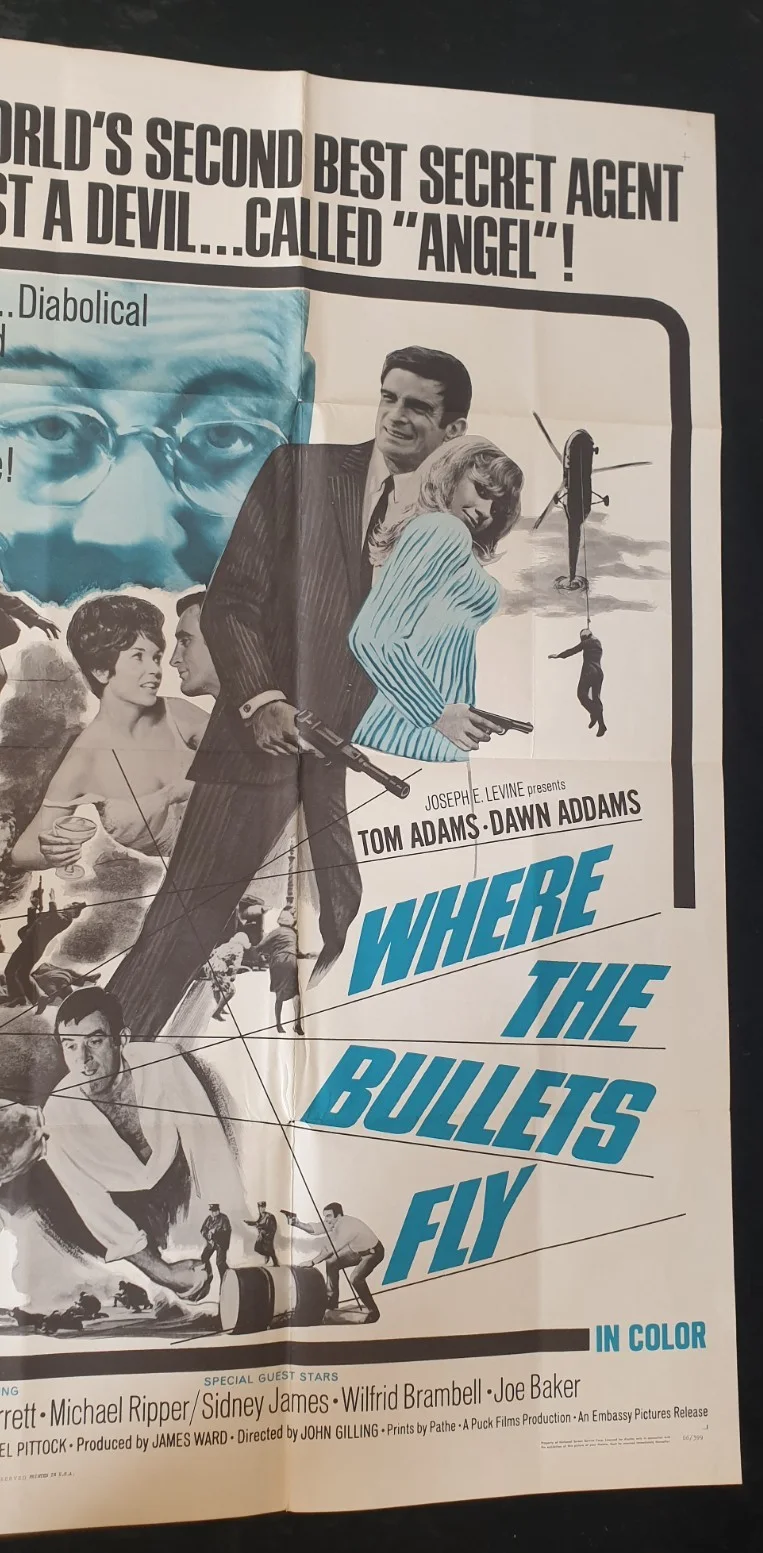 Where The Bullets Fly 1966 Original US One Sheet Movie Poster Folded 27" x 41", image 3