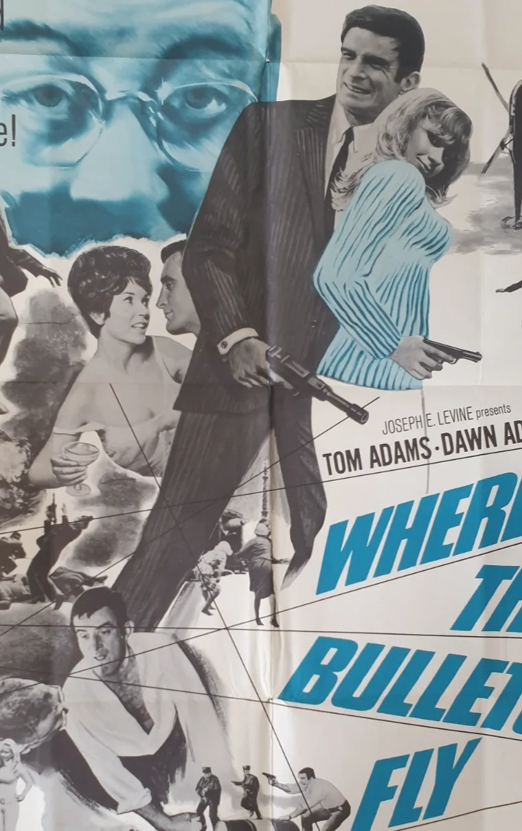 Where The Bullets Fly 1966 Original US One Sheet Movie Poster Folded 27" x 41", image 4