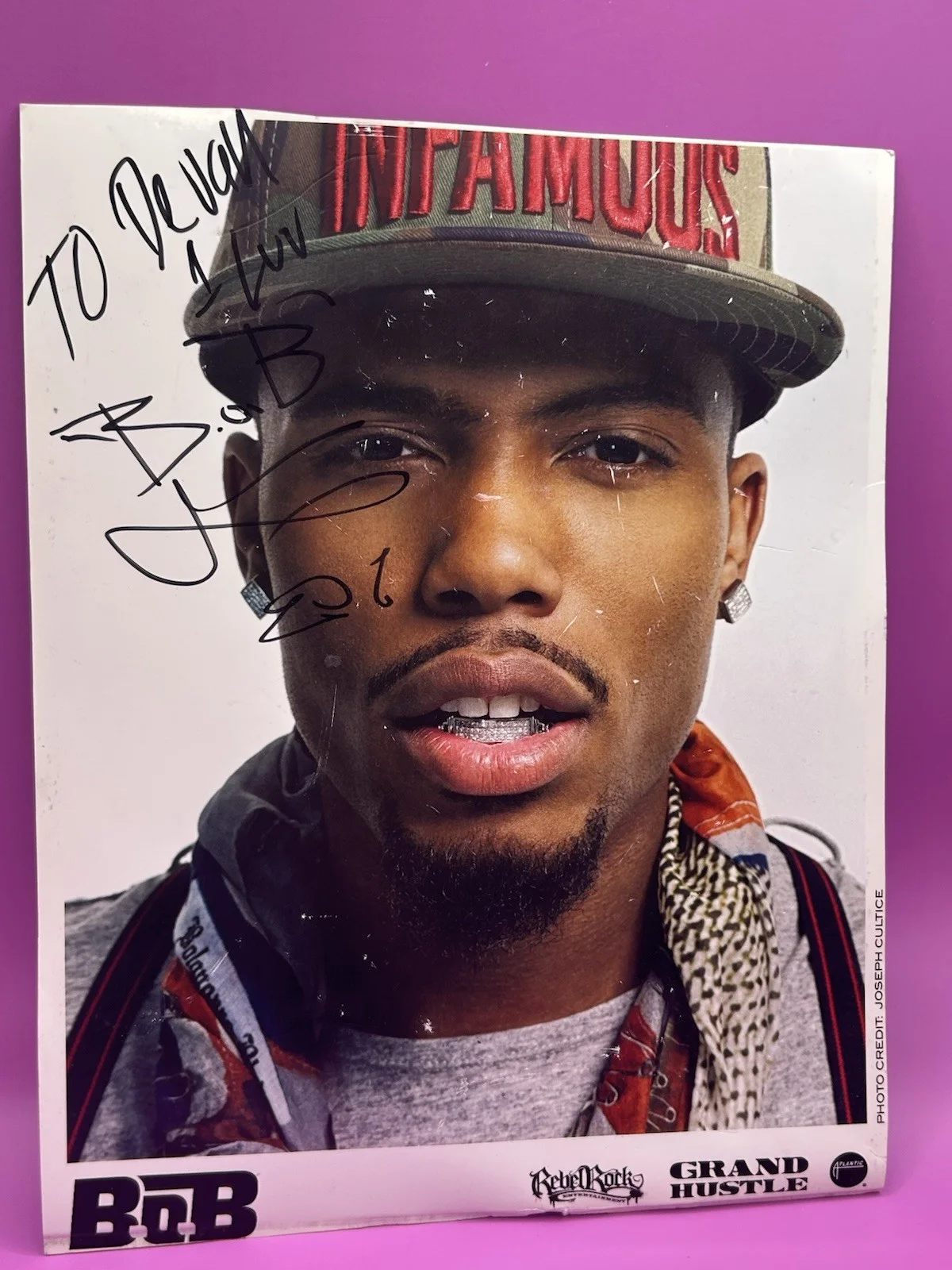B.O.B Signed 8x10 Photo Autographed Rapper ATL Original Promo Photo Airplanes, изображение 2