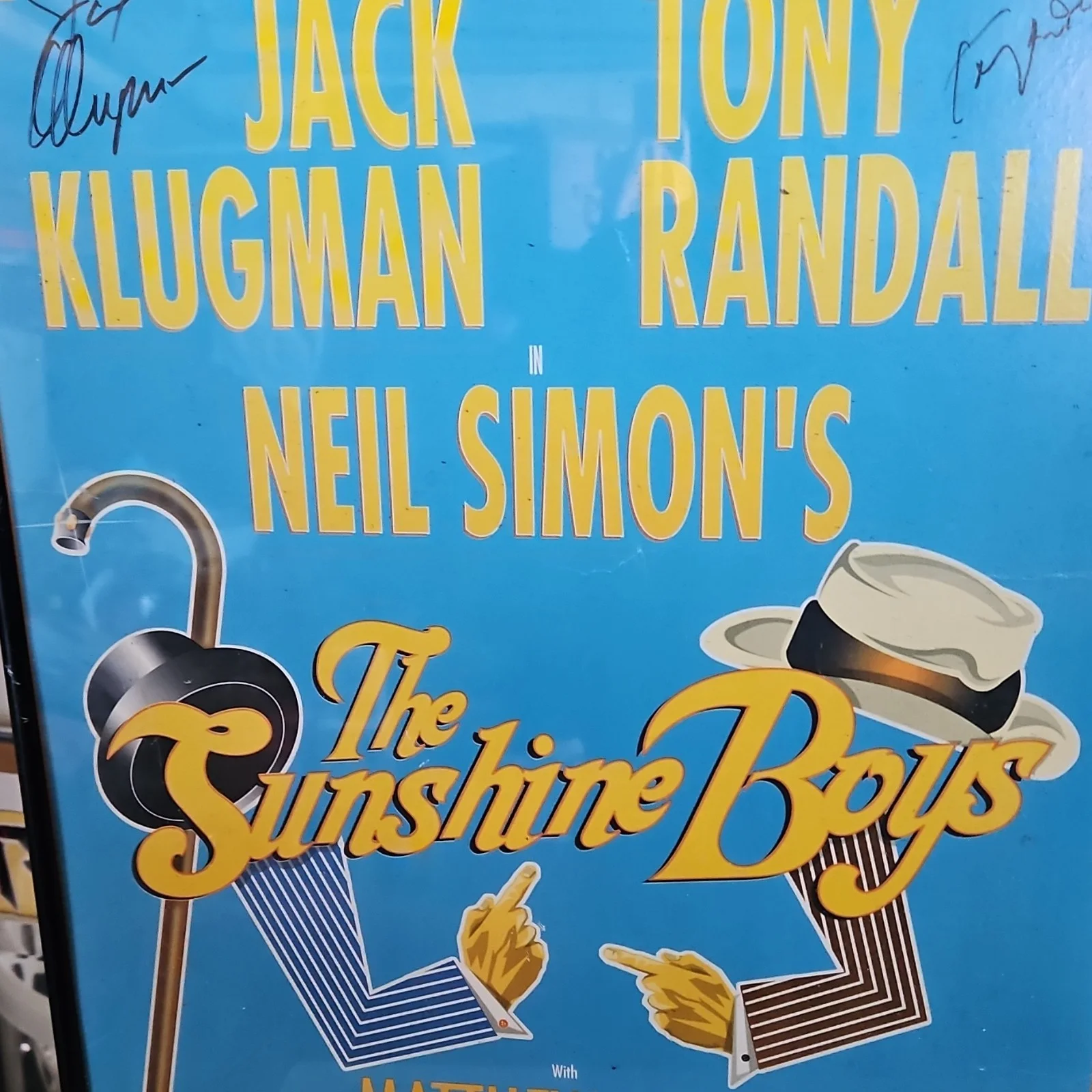 Jack Klugman, Tony Randall — The Sunshine Boys Original Theater Poster Signed by Jack Klugman & Tony Randall