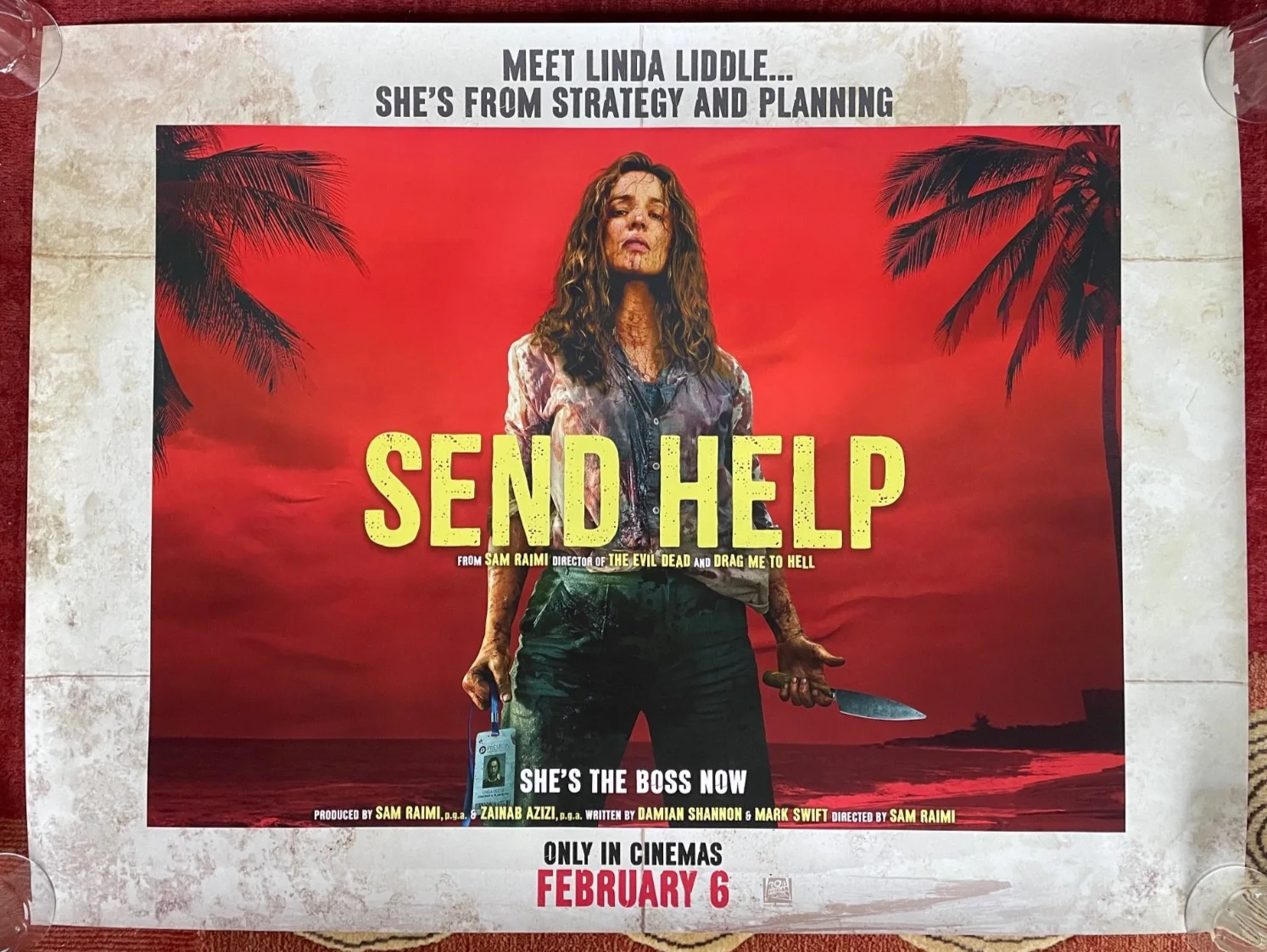 SEND HELP (2026) 2 x Original UK Quad Movie Posters Rachel McAdams Sam Raimi, изображение 2