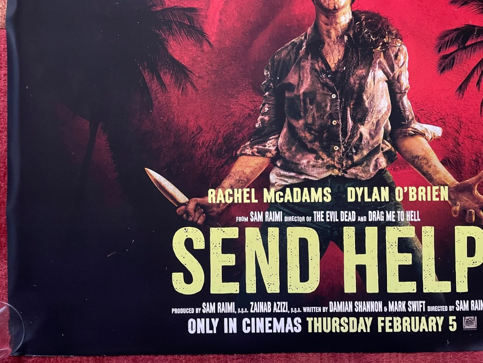 SEND HELP (2026) 2 x Original UK Quad Movie Posters Rachel McAdams Sam Raimi, изображение 5