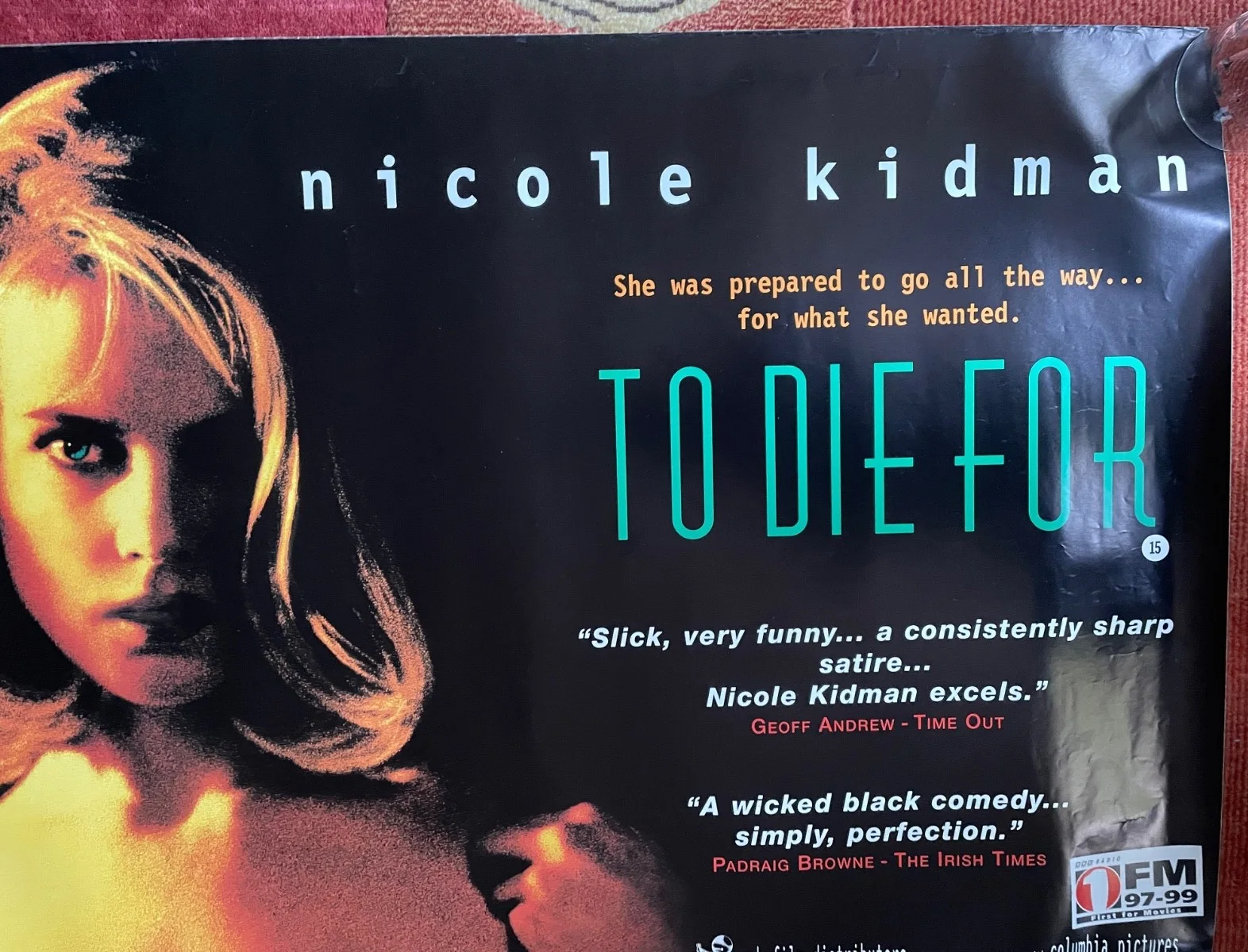 TO DIE FOR (1995) Original UK Quad Movie Poster Nicole Kidman, изображение 3
