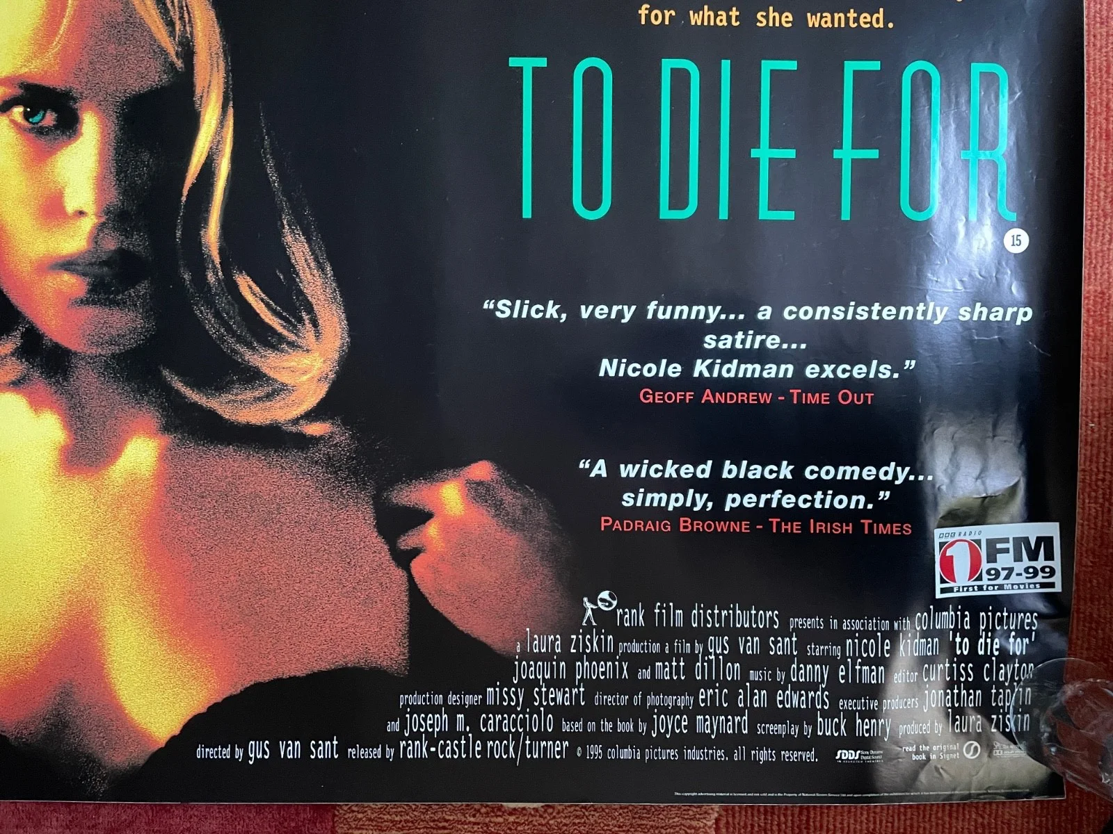 TO DIE FOR (1995) Original UK Quad Movie Poster Nicole Kidman, изображение 5