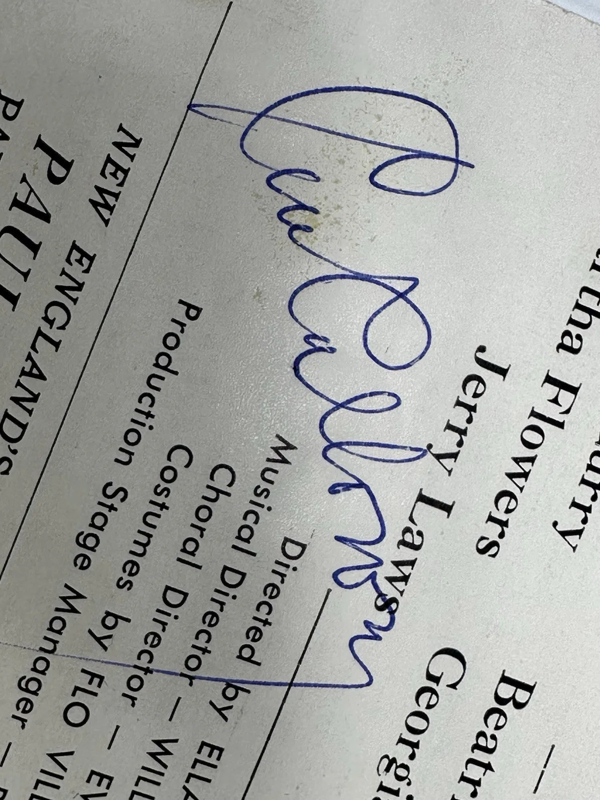 Cab Calloway — VTG Cab Calloway Autograph Signed Porgy & Bess Playbill Warwick Musical Theatre, изображение 2