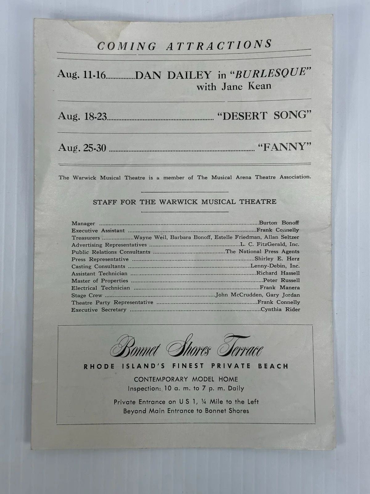 Cab Calloway — VTG Cab Calloway Autograph Signed Porgy & Bess Playbill Warwick Musical Theatre, изображение 3