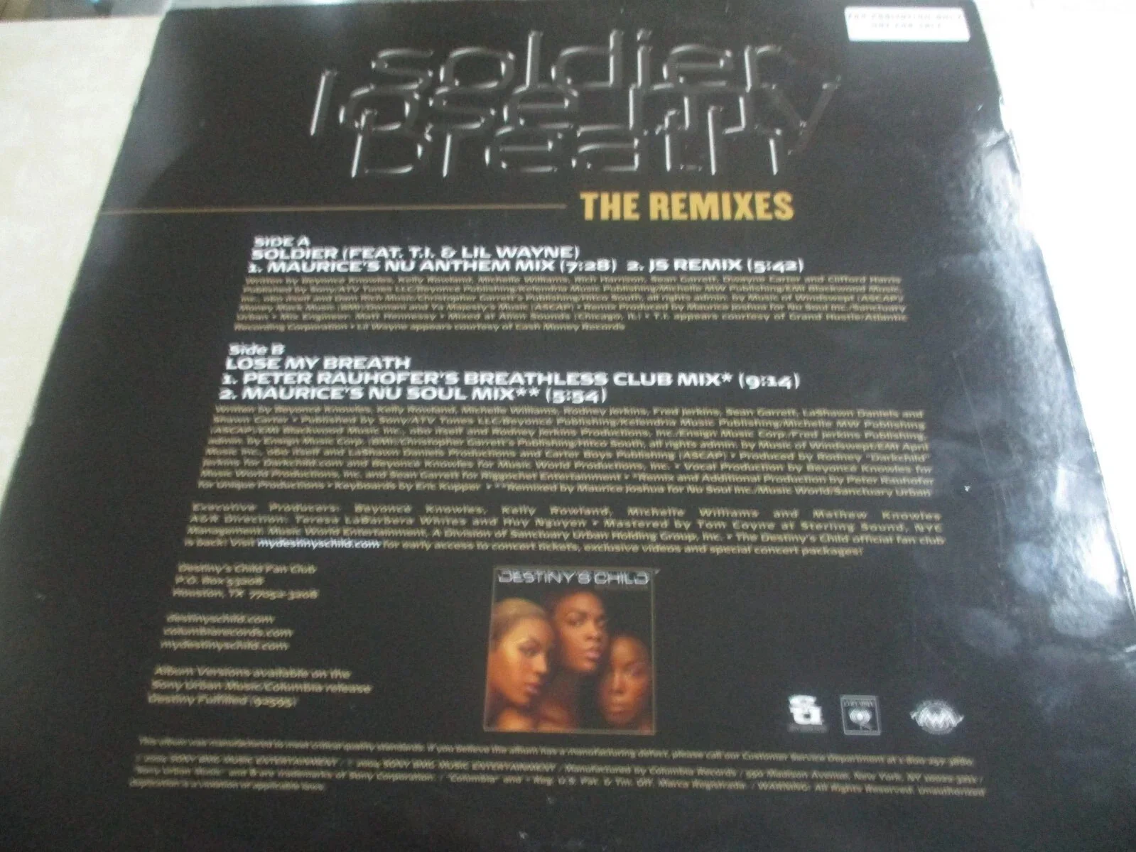 DESTINY'S CHILD AUTHENTIC AUTOGRAPHED/SIGNED PROMO VINYL RECORD-KELLY ROWLAND, изображение 4
