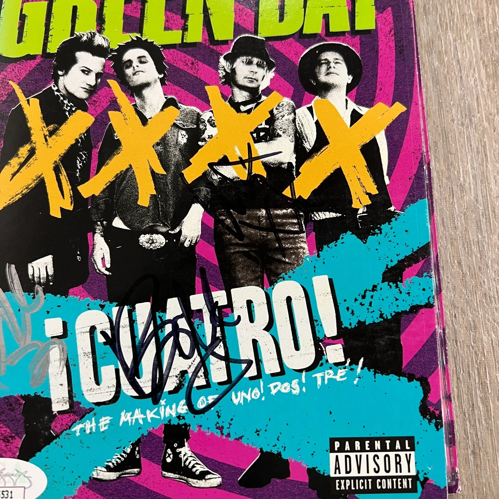 Green Day 'Cuatro' Full Band Signed Autographed DVD [2013, JSA] Cool, Armstrong, image 4