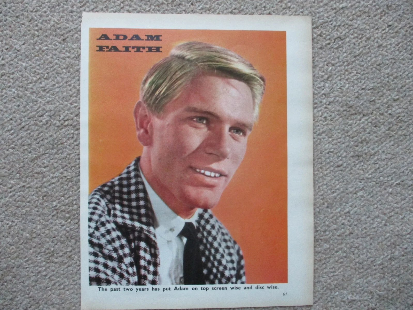 Everly Brothers / Adam Faith. Original colour picture from the 1960s. 10 x 8 "., изображение 2