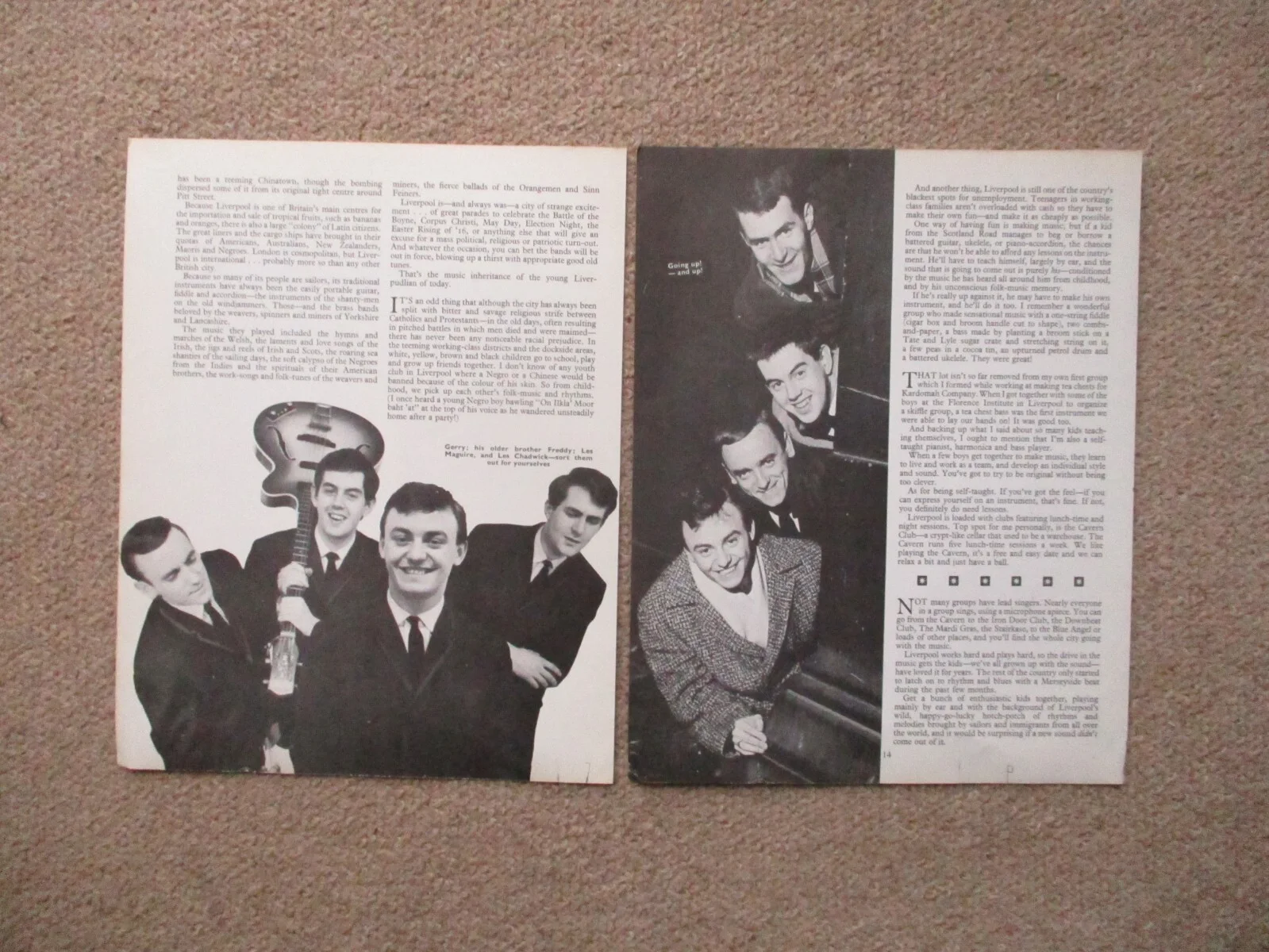 Gerry and the Pacemakers. Original 4 page article from the 1960s., image 2