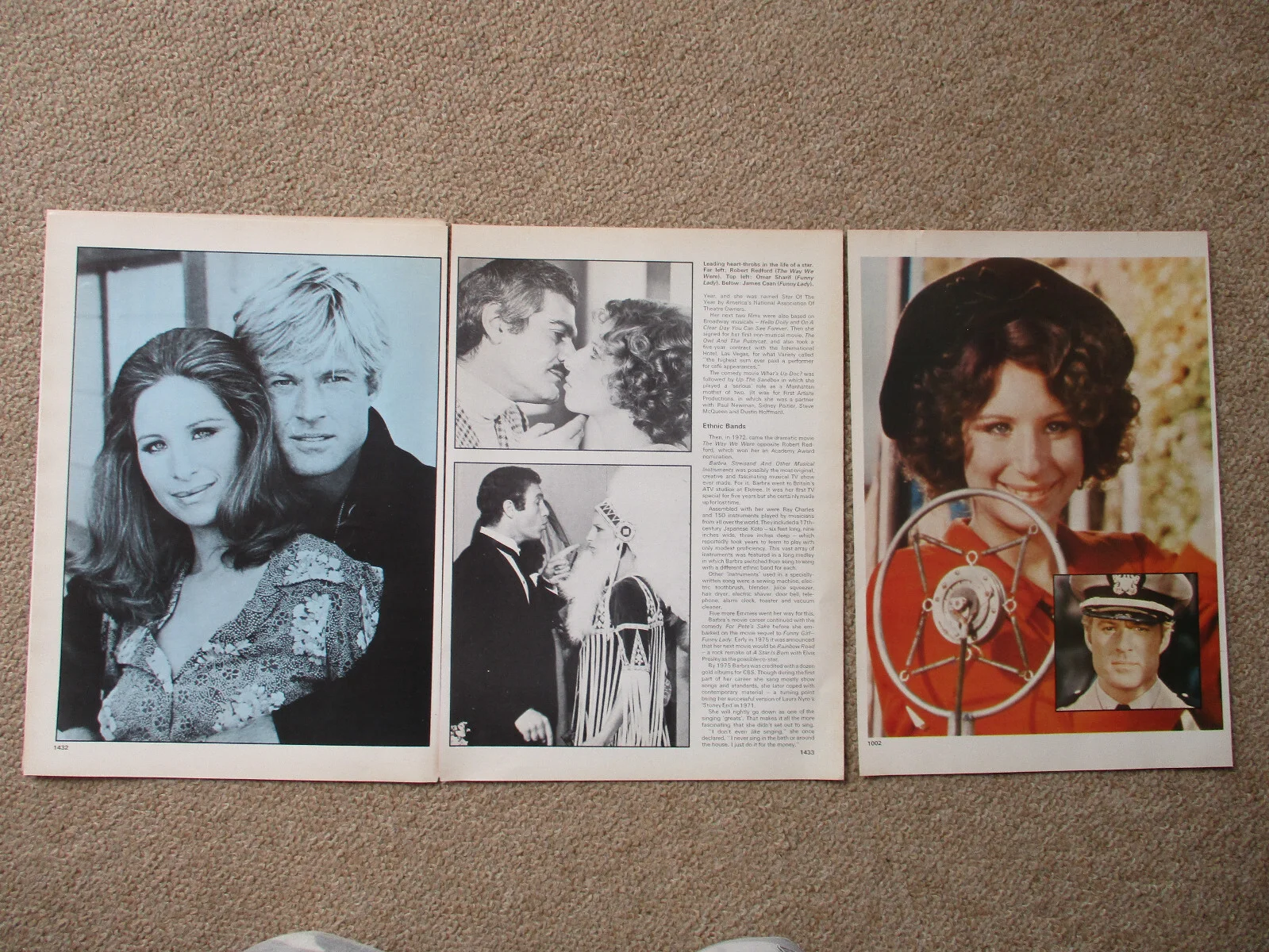 Barbra Streisand - 4 page magazine article with colour and B/W pics, изображение 2