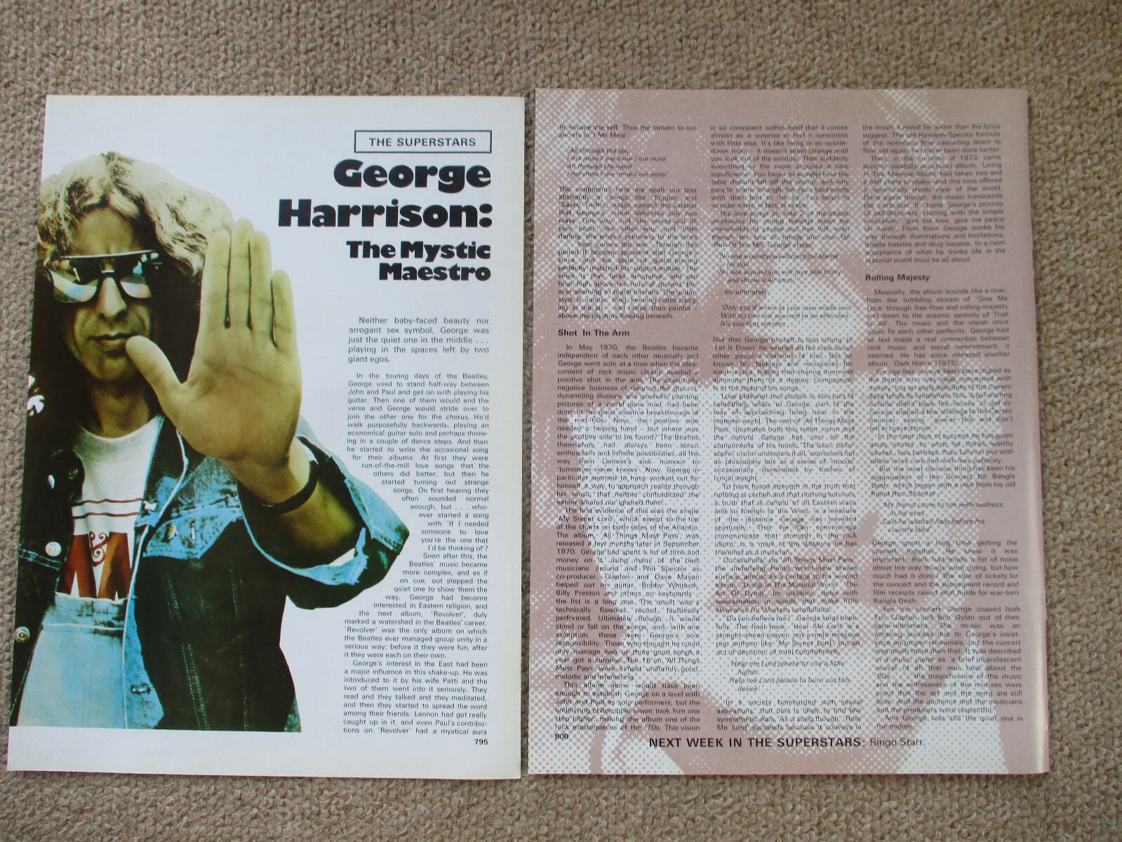 The Beatles - John, George, Ringo. 3 magazine articles - colour & B/W pics, image 2